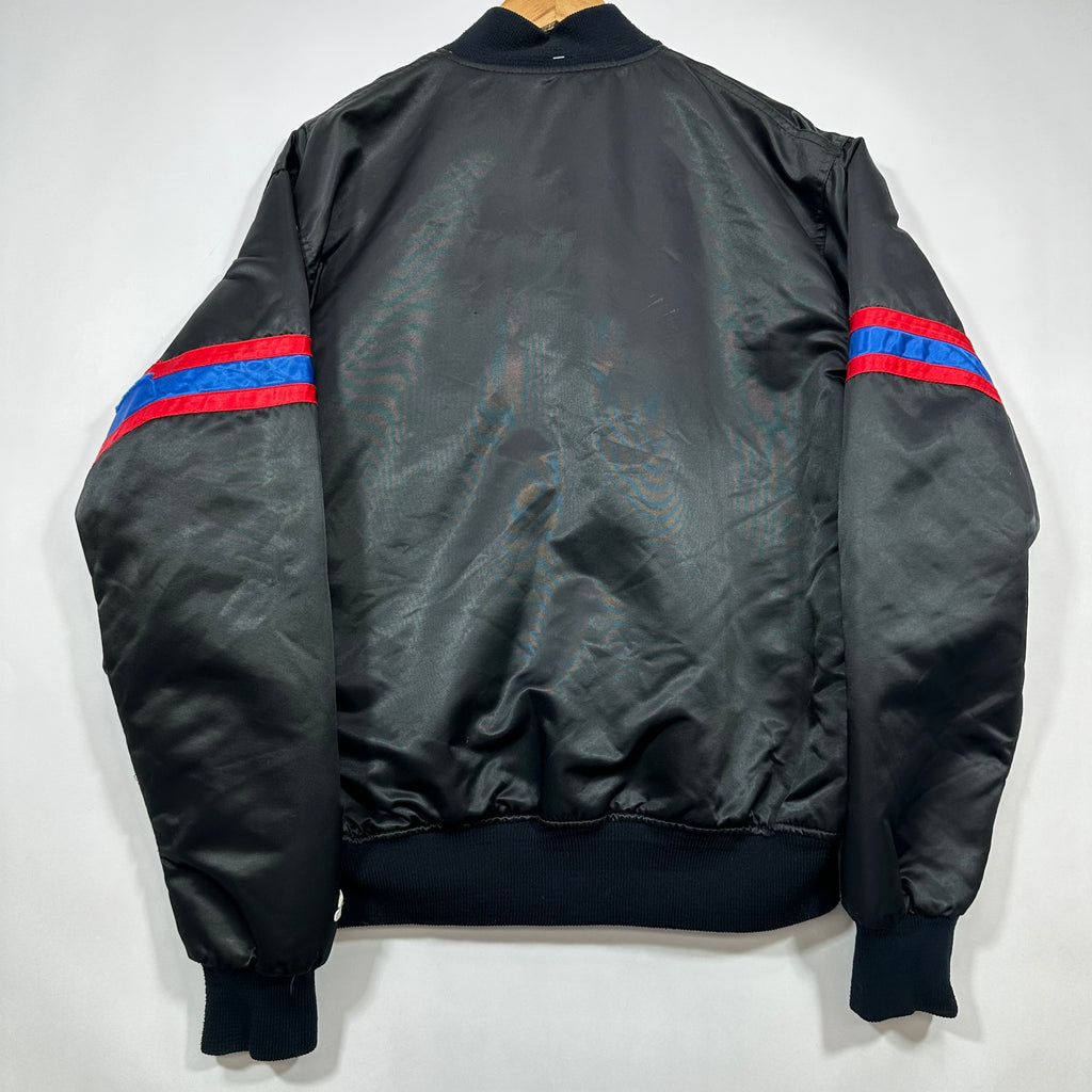 Vintage Buffalo Bills Starter Satin Black Bomber Jacket Large