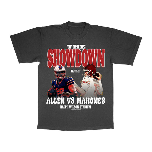 QCV Exclusive “The Showdown” Allen VS Mahomes Buffalo Bills KC Chiefs T Shirt