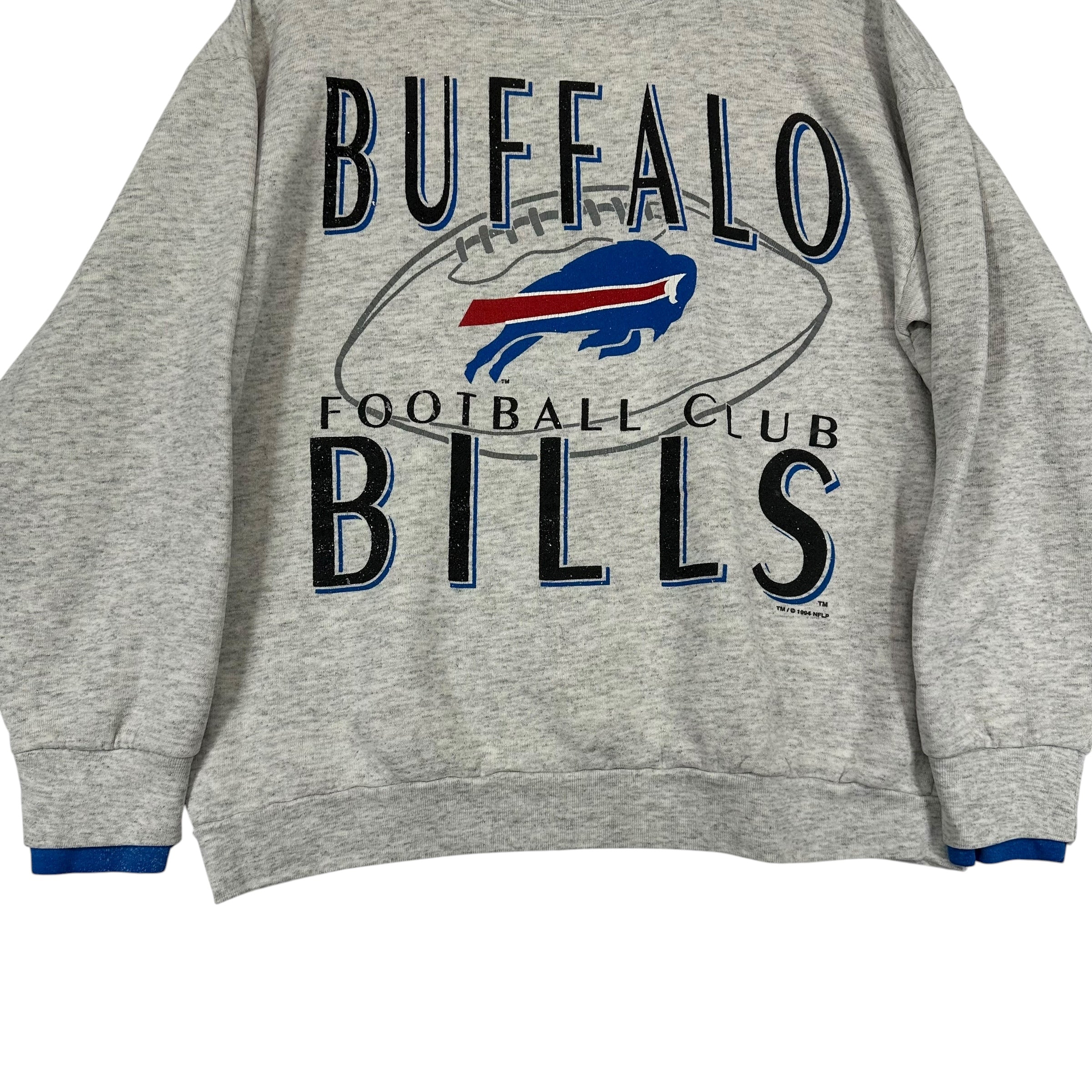 Vintage Buffalo Bills Turtleneck Crewneck Sweatshirt Medium