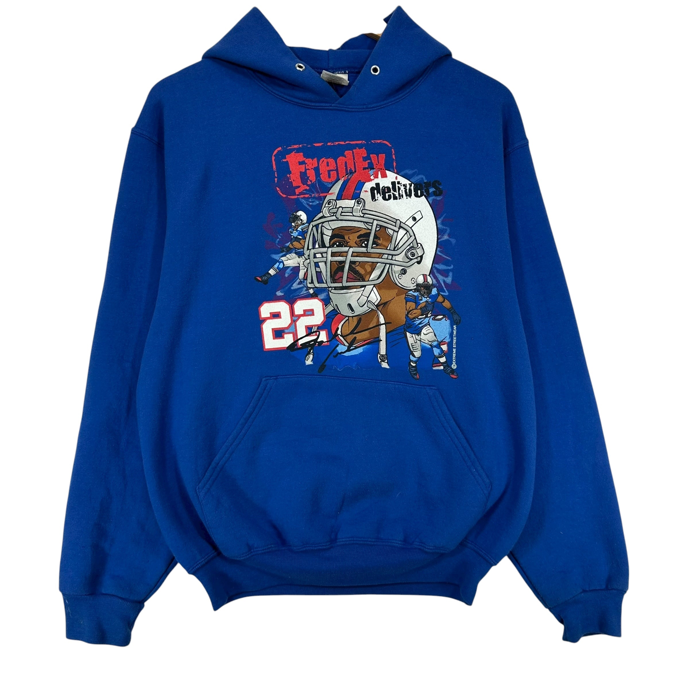 Vintage Buffalo Bills Freddie Jackson Hoodie Sweatshirt Medium