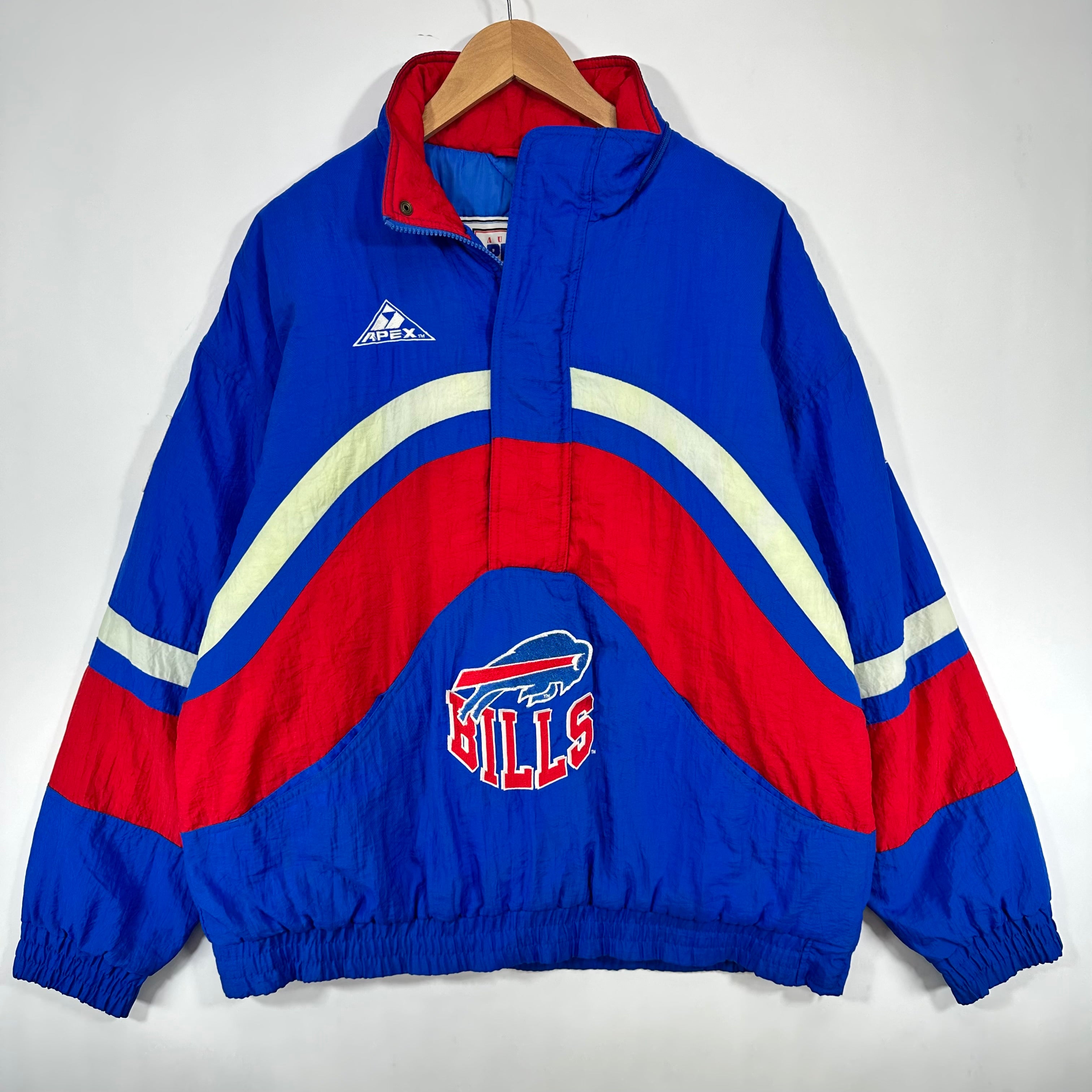 Vintage Buffalo Bills Apex 1/2 Zip Pullover Puffer Jacket Medium