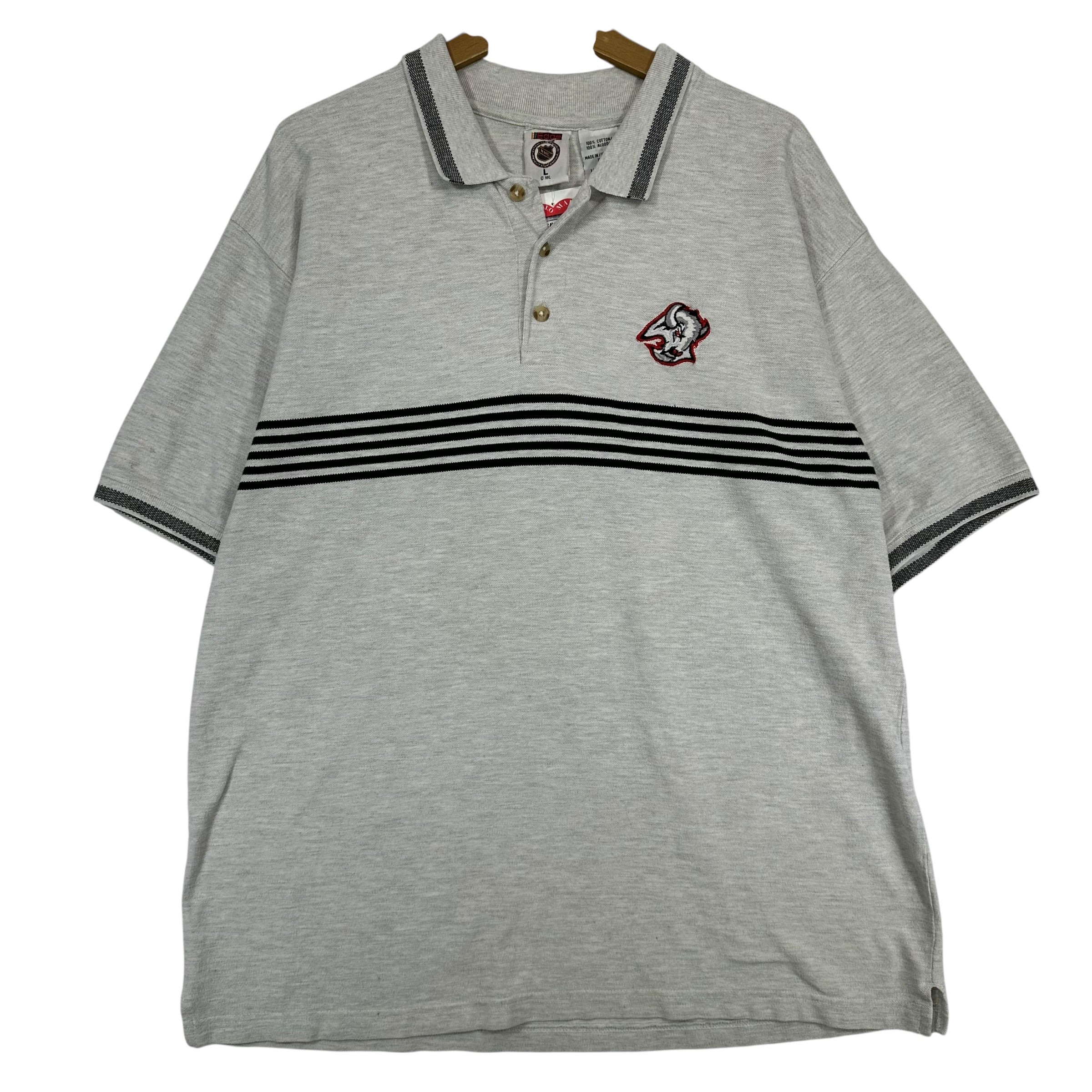 Vintage Buffalo Sabres Embroidered Polo Shirt Large