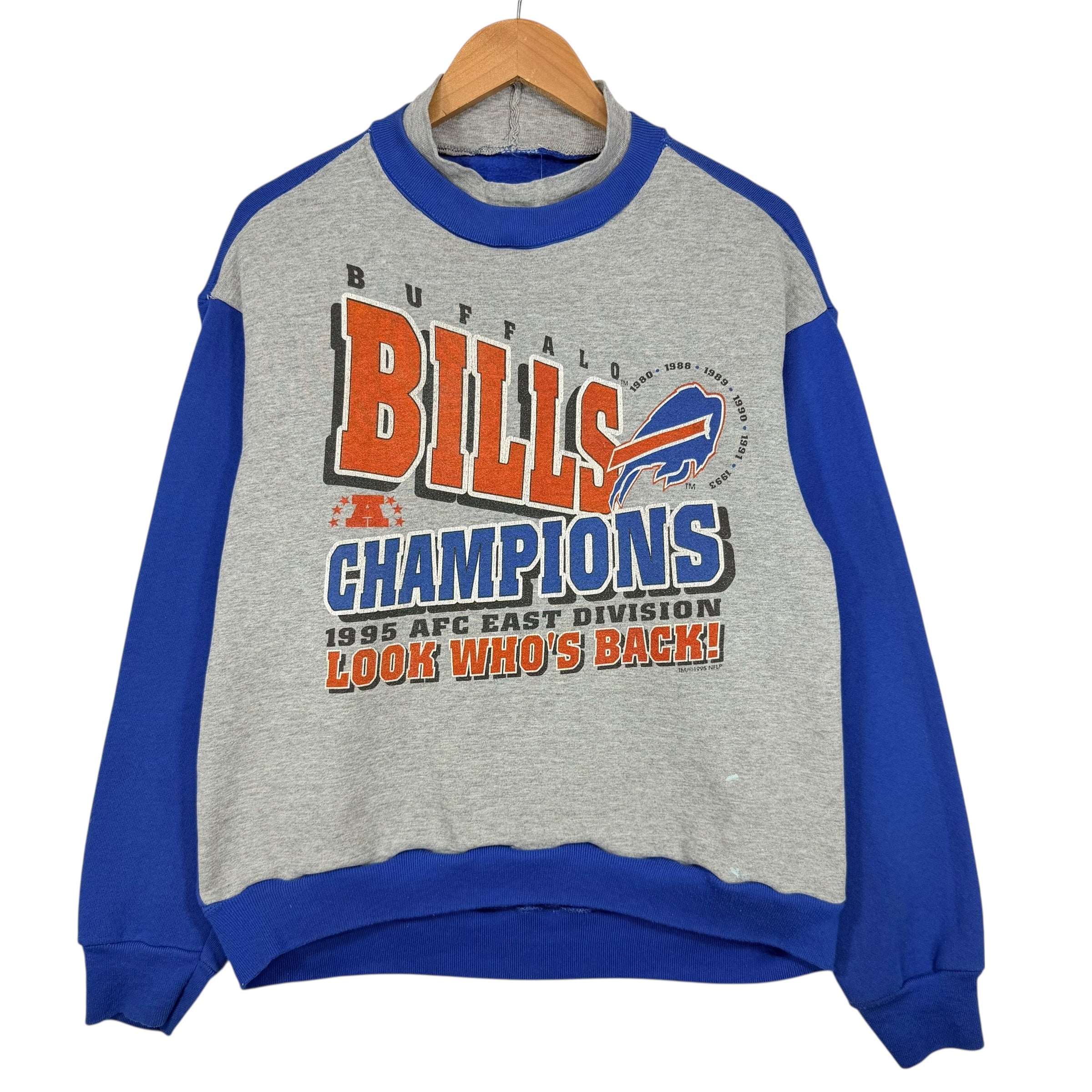 Vintage Buffalo Bills Reworked Double Sided Turtleneck Sweatshirt Women’s Medium