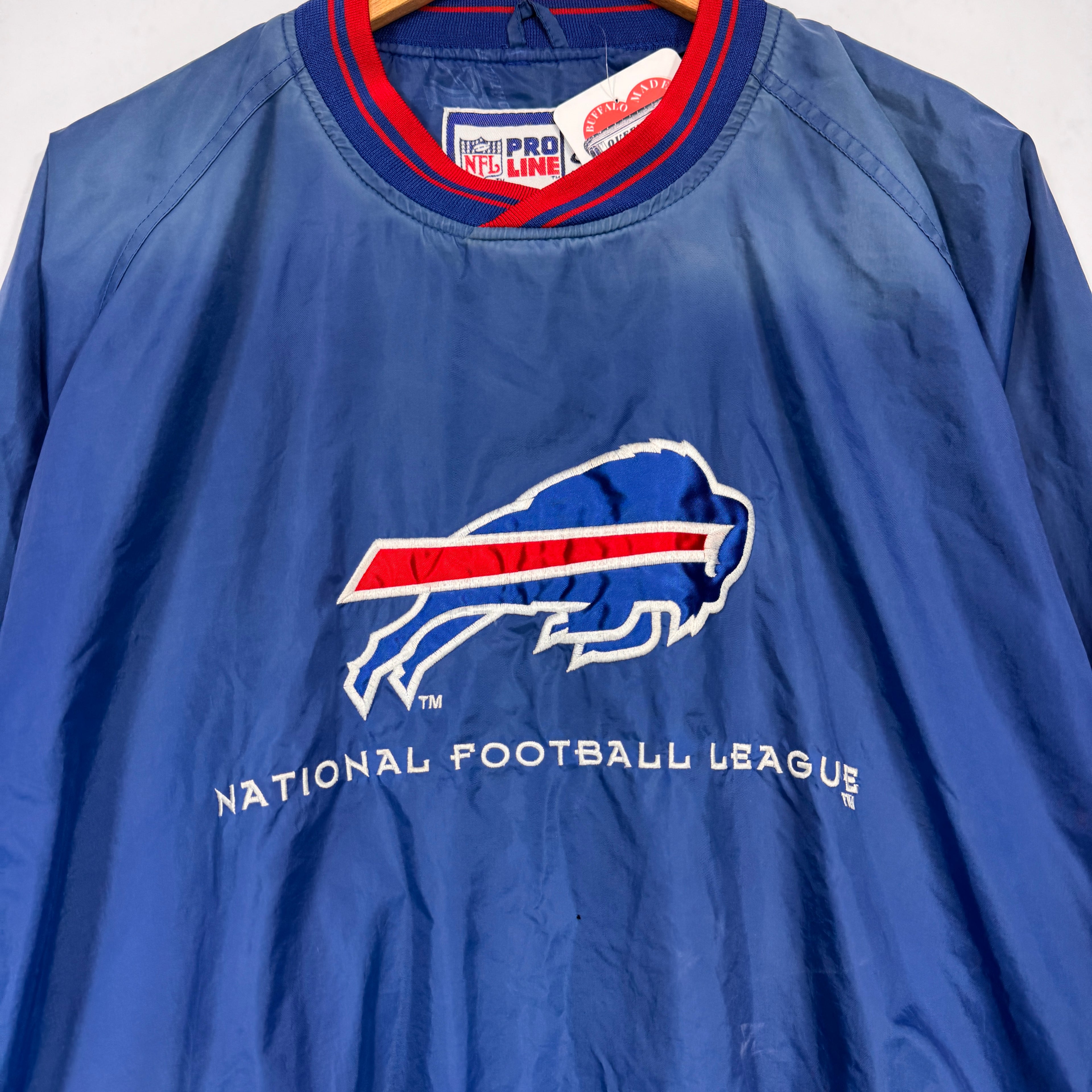 Vintage Buffalo Bills Pullover Windbreaker Jacket Large