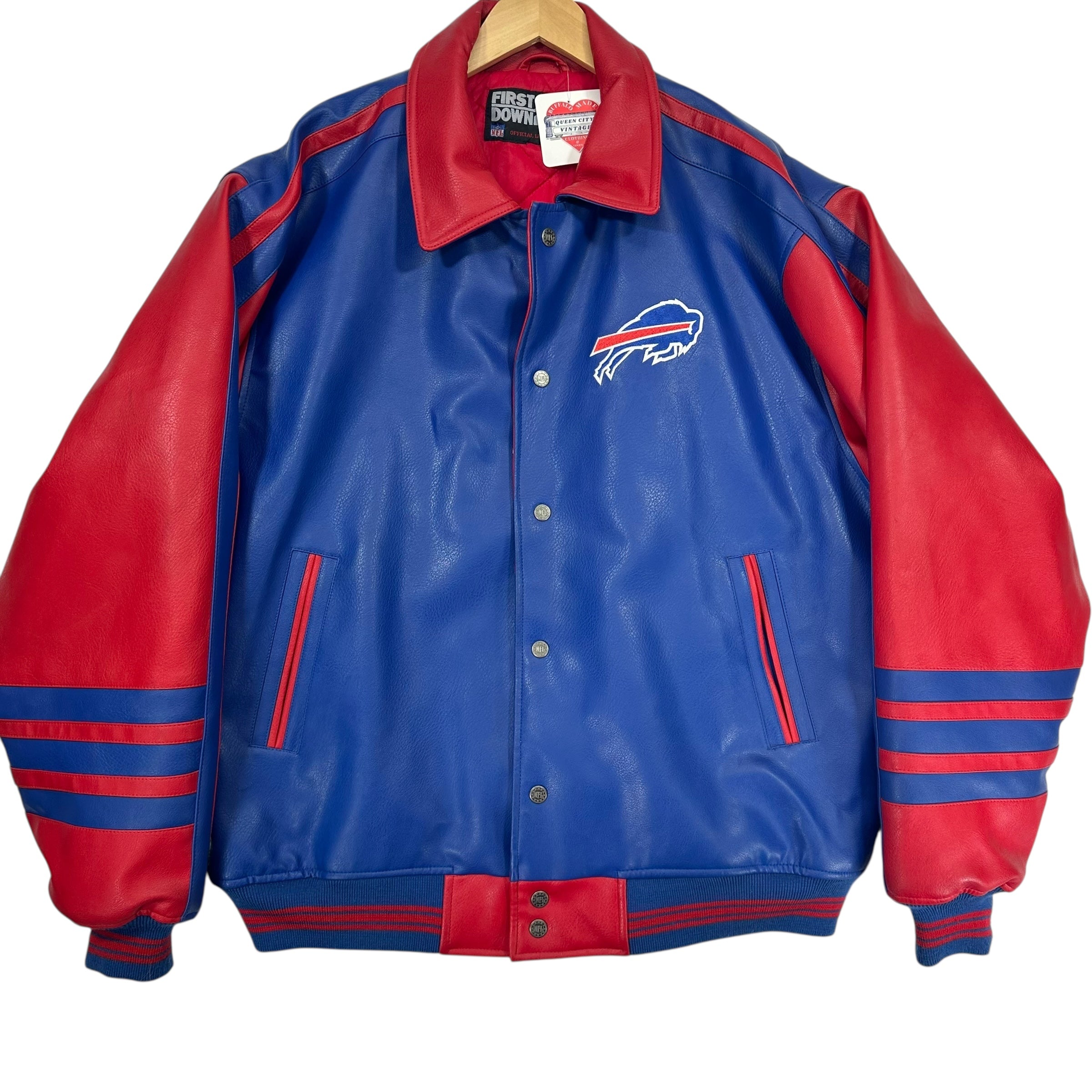 Vintage Buffalo Bills Vegan Leather Jacket XL