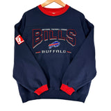 Vintage Buffalo Bills Embroidered Crewneck Sweatshirt Large