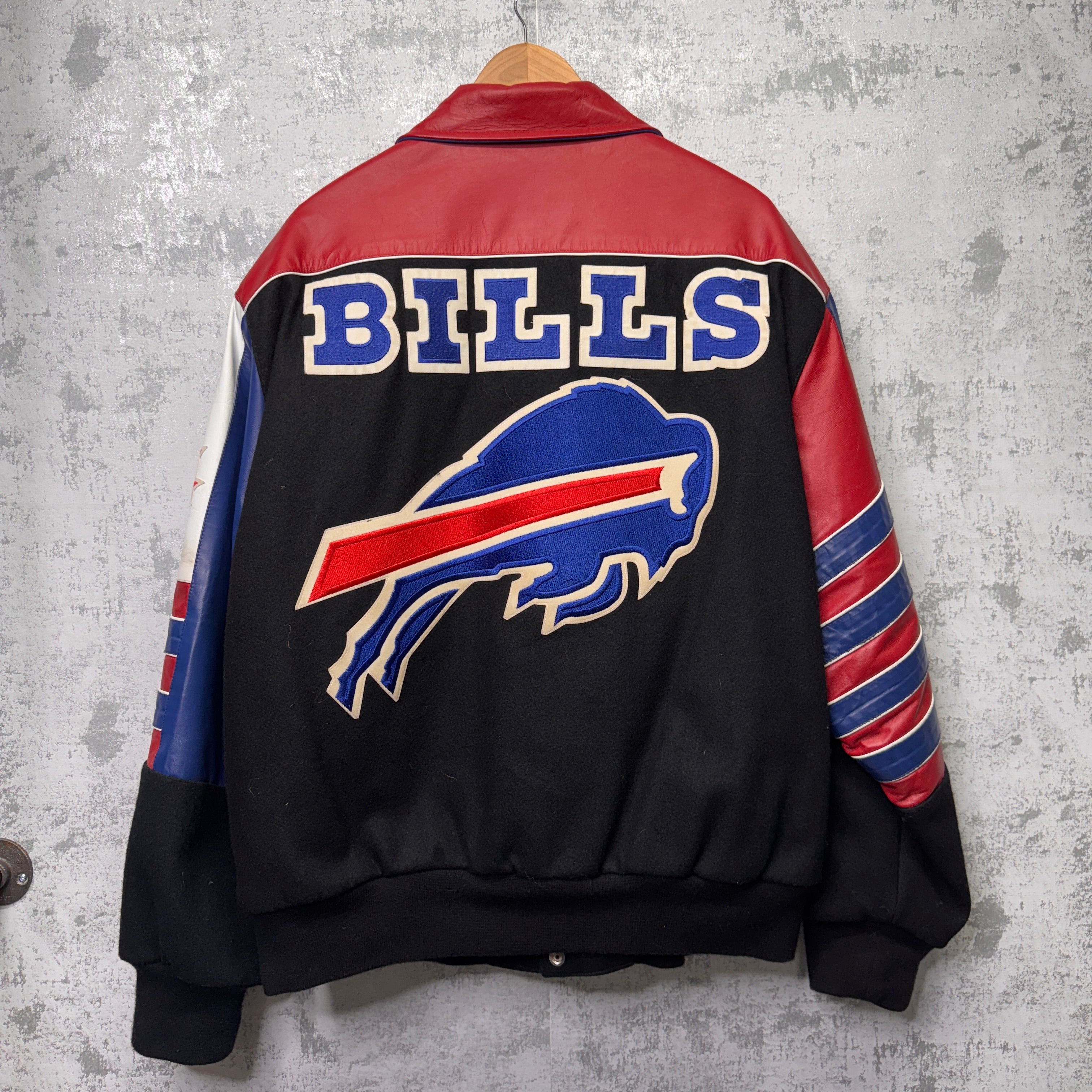 Vintage Buffalo Bills Jeff Hamilton Leather & Wool Varisty Jacket XL