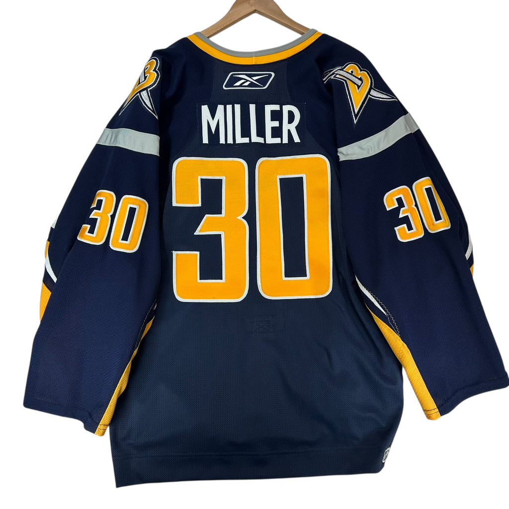 Vintage Buffalo Sabres Deadstock Ryan Miller Fight Strap Jersey Shirt XXL 52