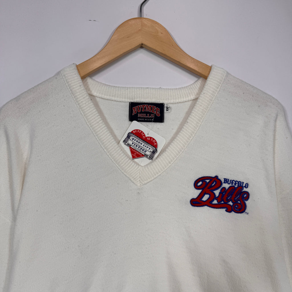 Vintage Buffalo Bills Knitted V-Neck Sweatshirt XXL
