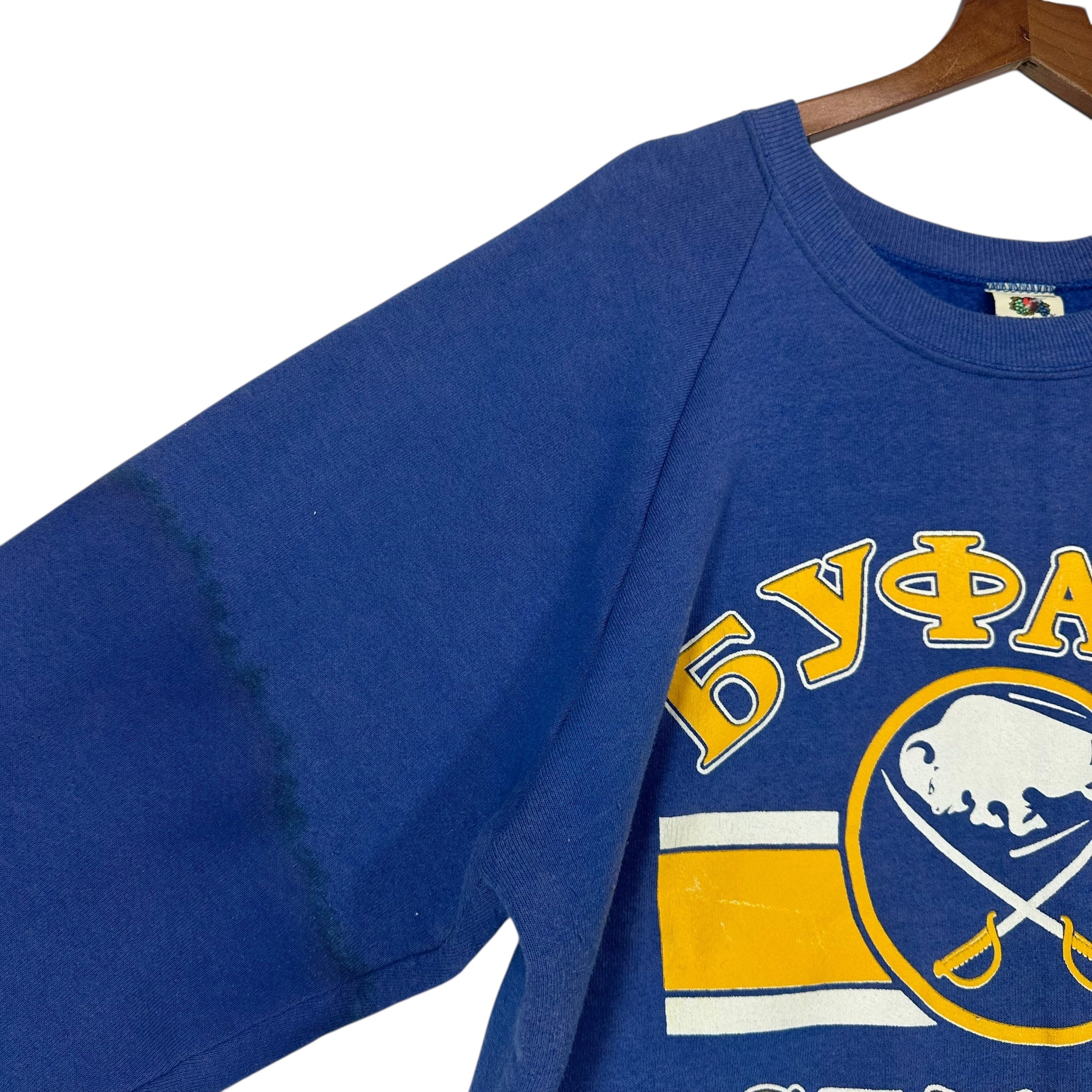 Vintage Buffalo Sabres 1989 Russian Mogilny Crewneck Sweatshirt XL