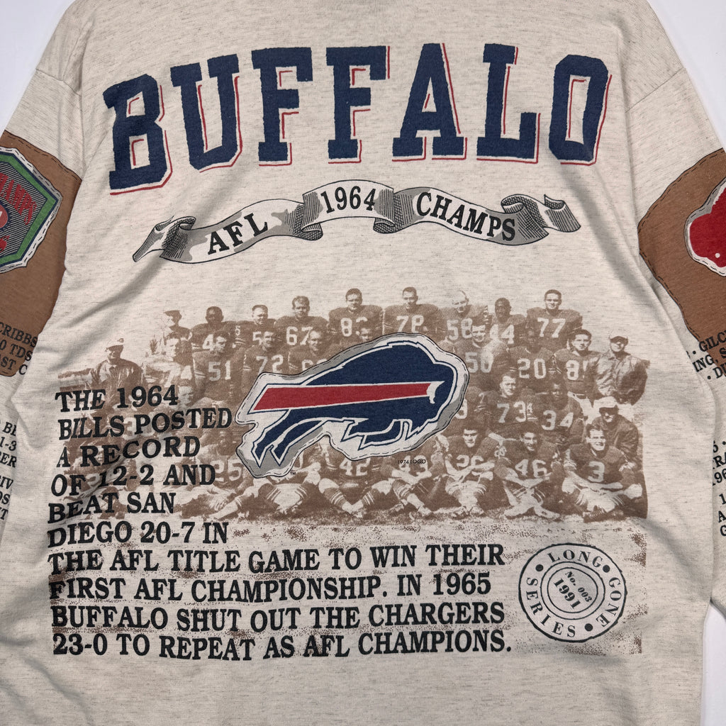Vintage Buffalo Bills 1964 AFL Champions All Over Print Shirt Large