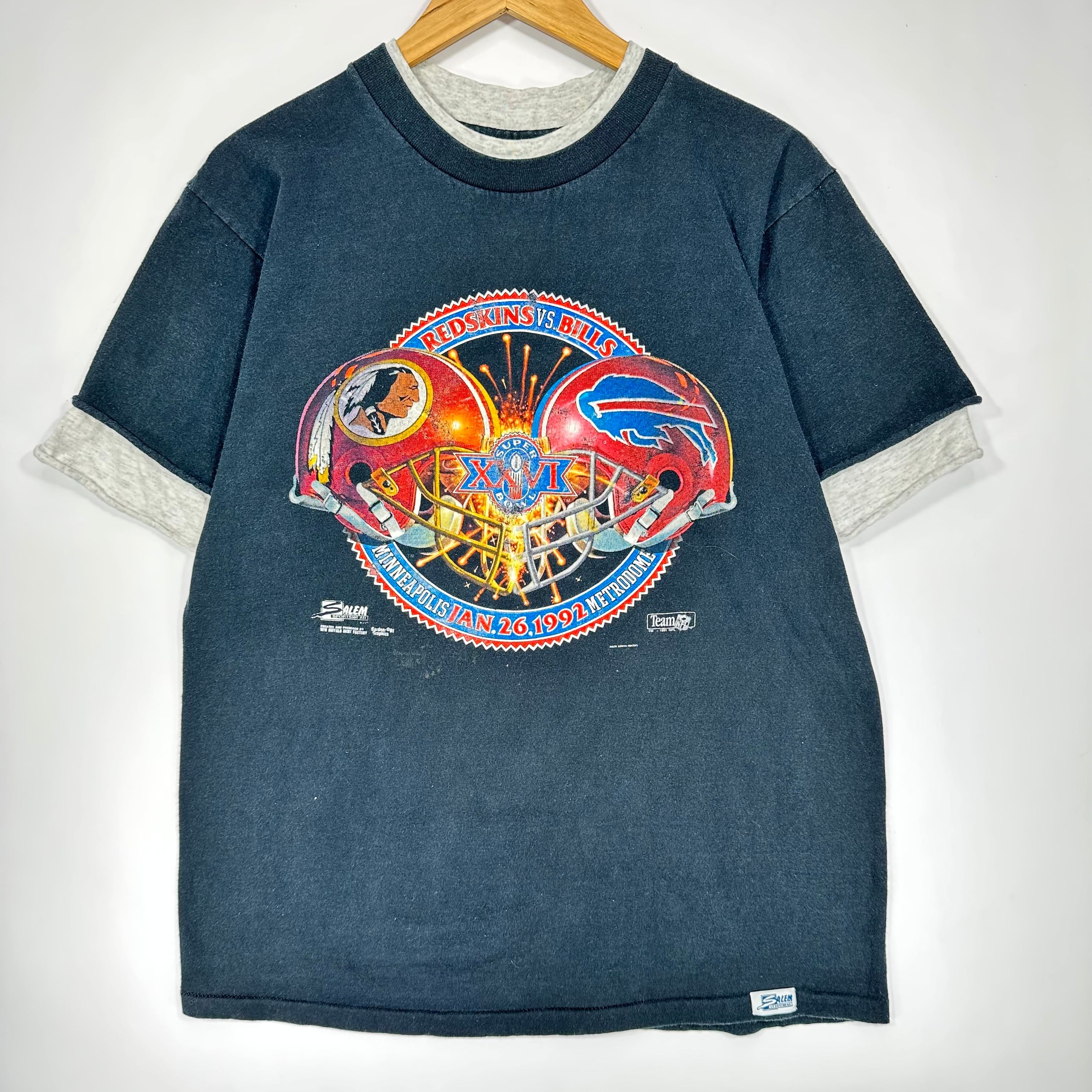 Vintage Buffalo Bills 1992 Super Bowl Double Shirt Large