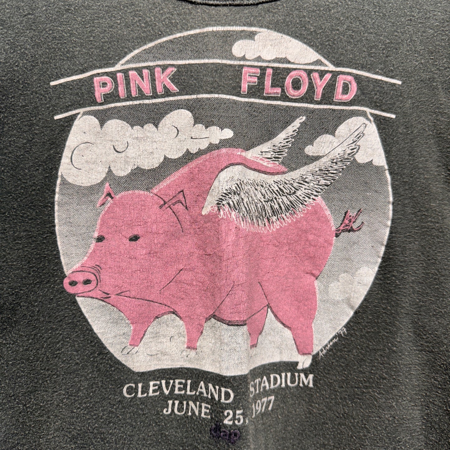 Vintage Pink Floyd 1977 Cleveland Stadium Concert Shirt Large