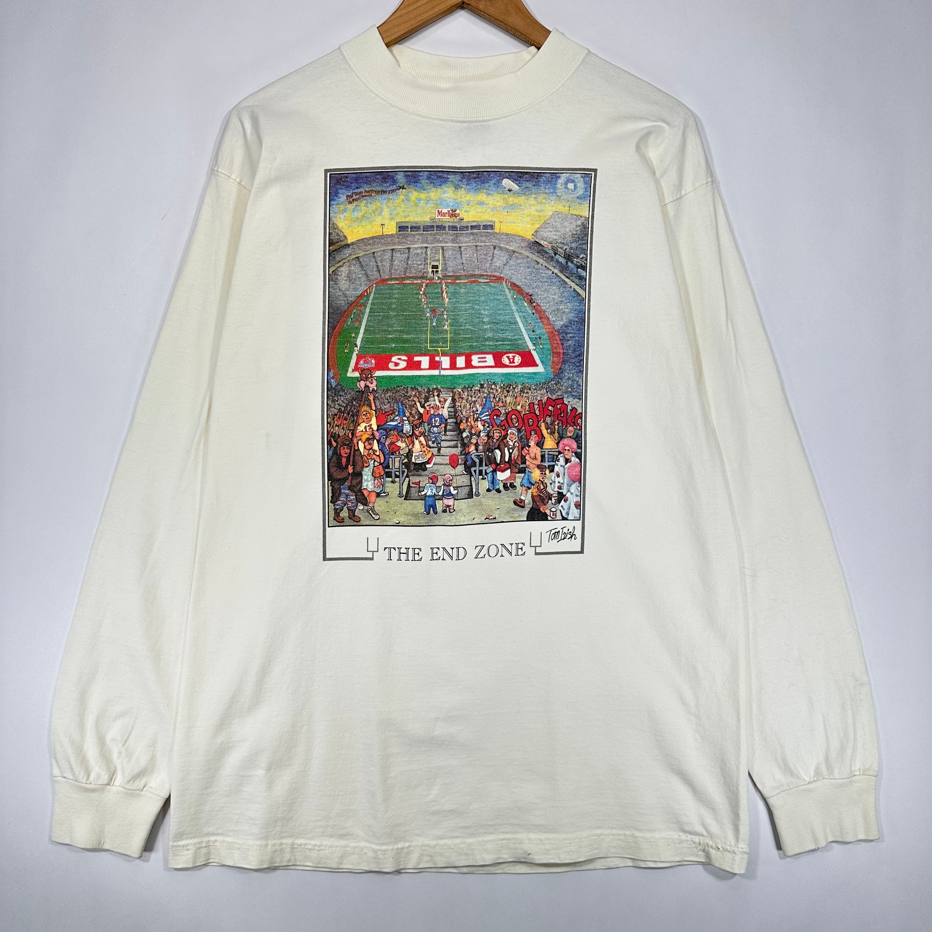 Vintage Buffalo Bills The End Zone Art Long Sleeve Shirt Large