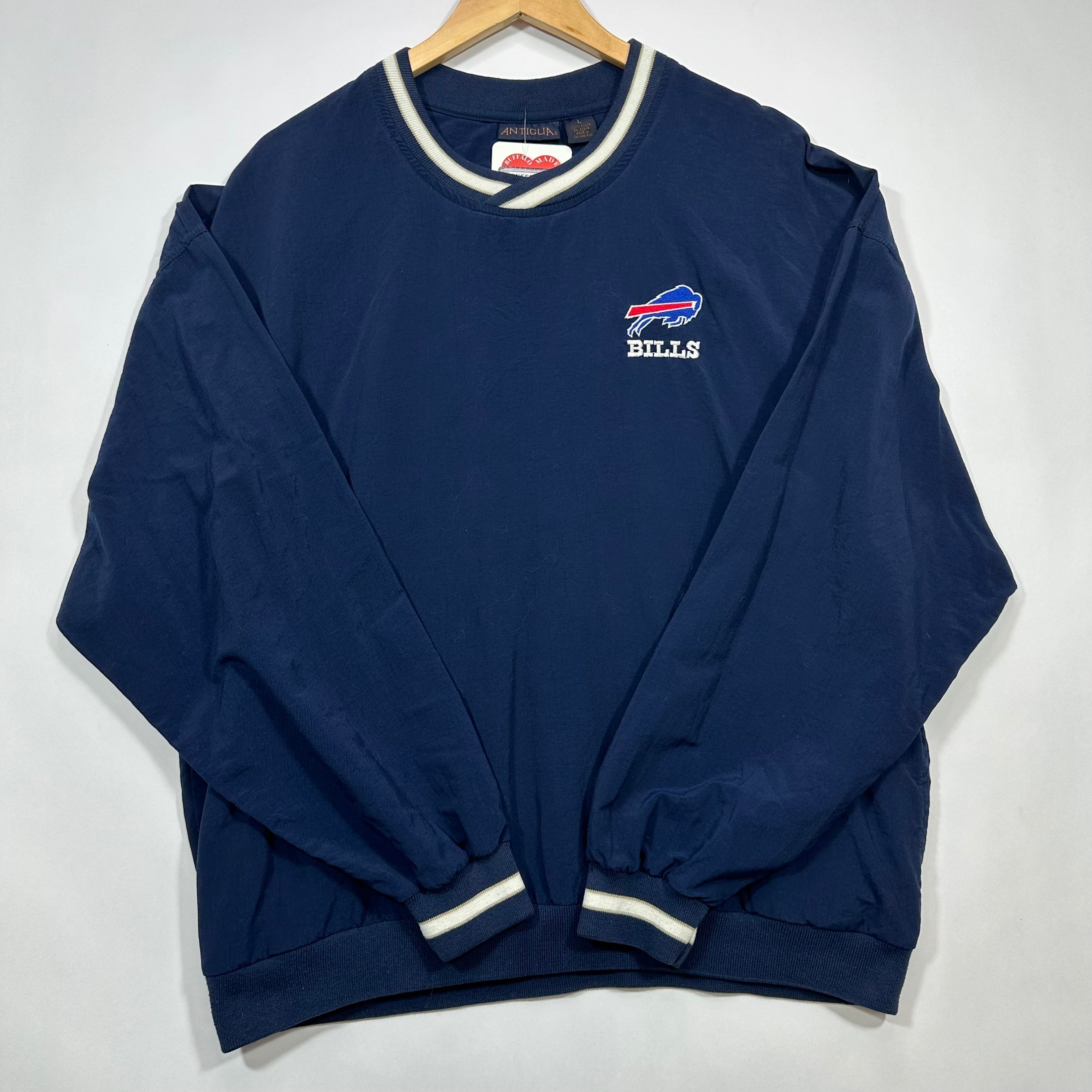 Vintage Buffalo Bills Pullover Windbreaker Jacket Large