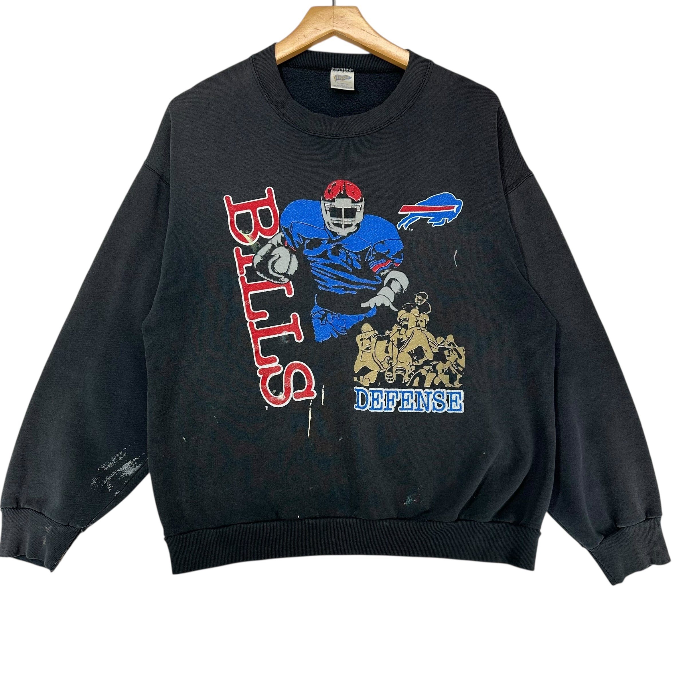 Vintage Buffalo Bills Thrashed Crewneck Sweatshirt Medium