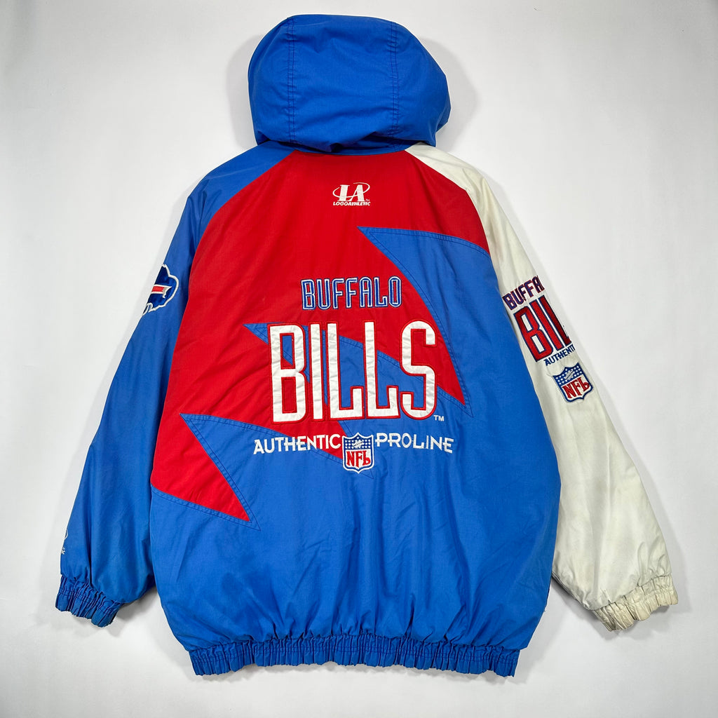 Vintage Buffalo Bills Shark Tooth Puffer Jacket Large