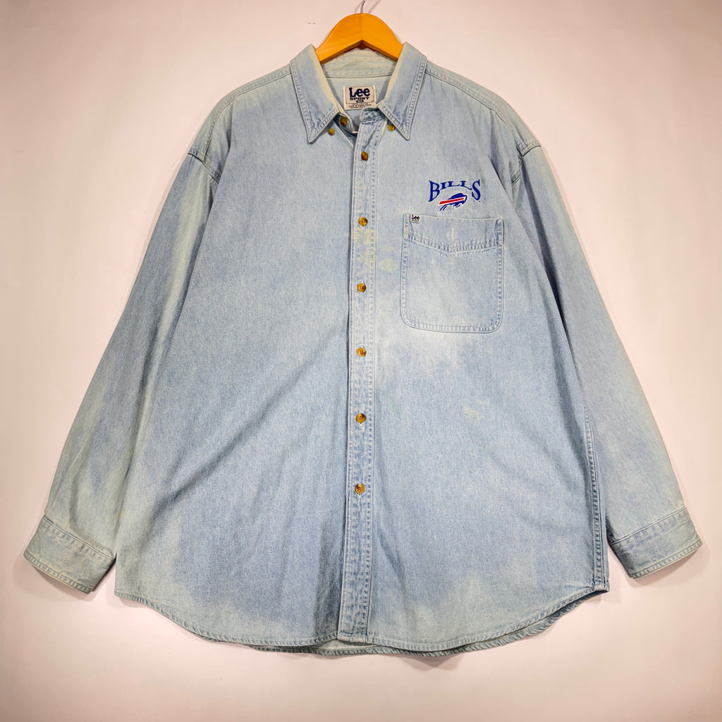 Vintage Buffalo Bills Denim Button Up Shirt XL