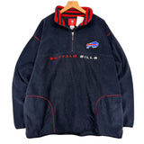 Vintage Buffalo Bills 1/4 Zip Fleece Sweatshirt XL