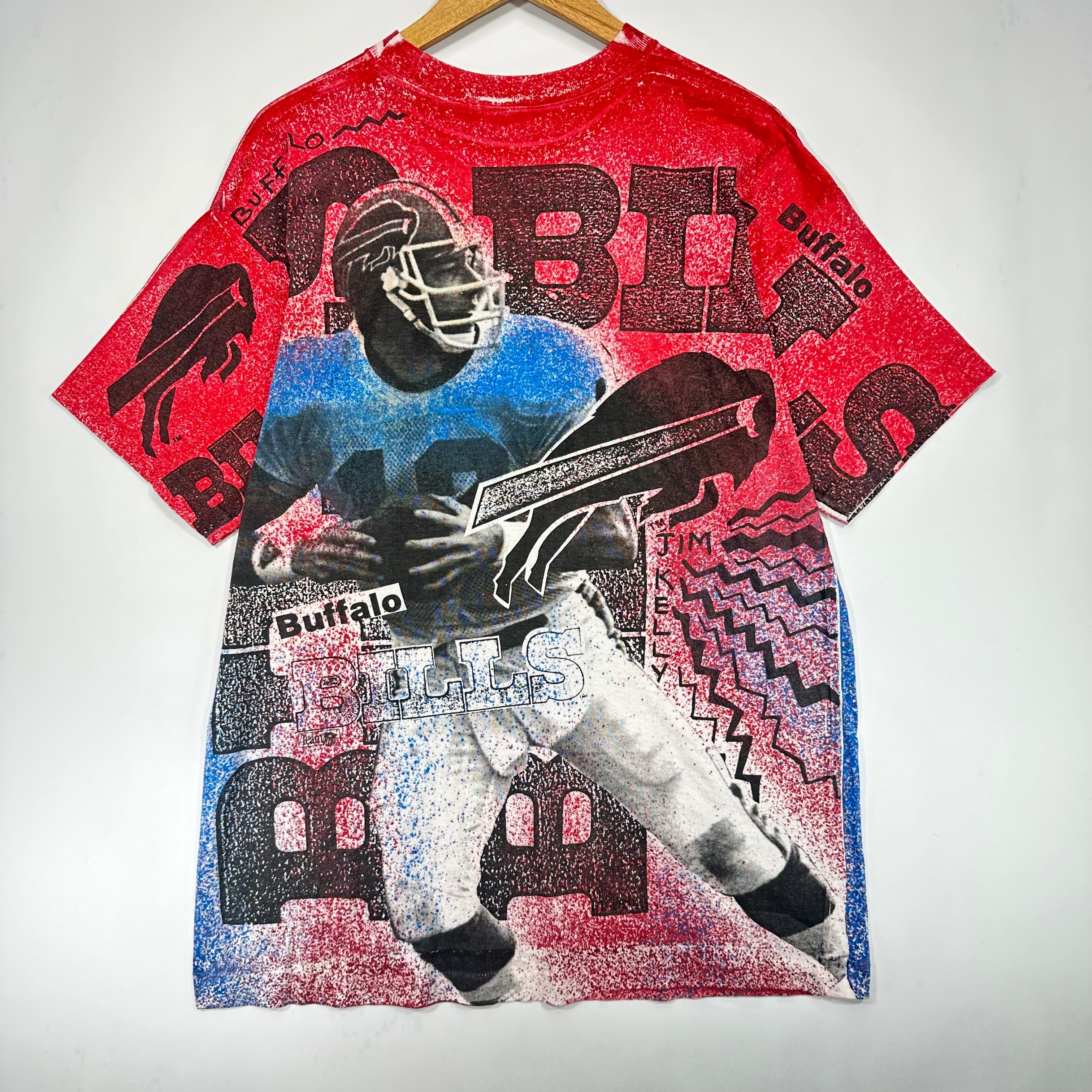 Vintage Buffalo Bills Jim Kelly All Over Print Shirt Large