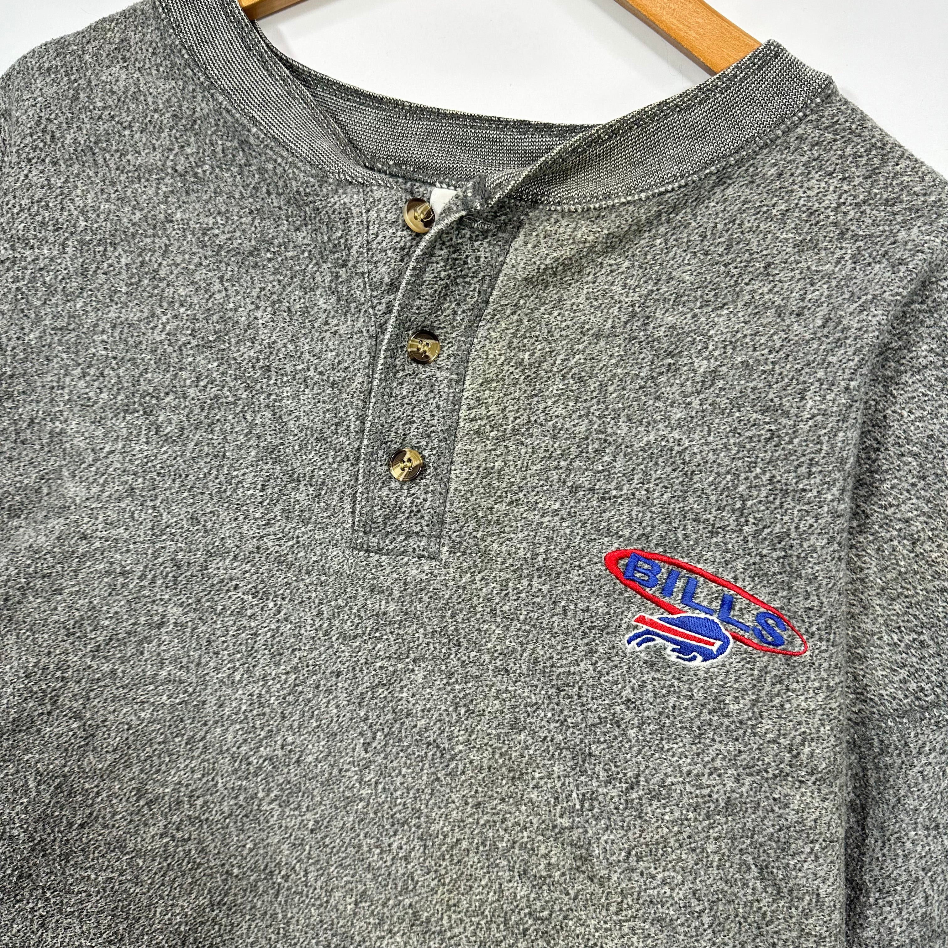 Vintage Buffalo Bills Henley Crewneck Sweatshirt XXL