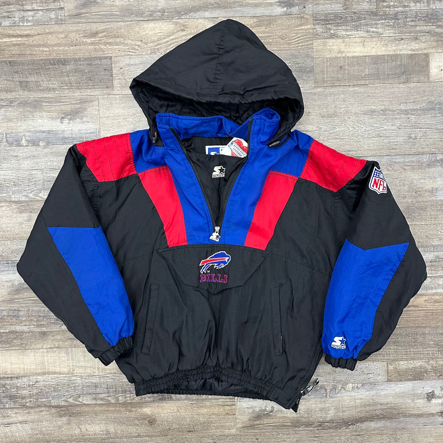 Vintage Buffalo Bills Starter Pullover Puffer Jacket Large