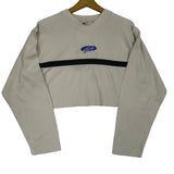 Vintage Buffalo Bills Cropped Ribbed Long Sleeve Shirt Large