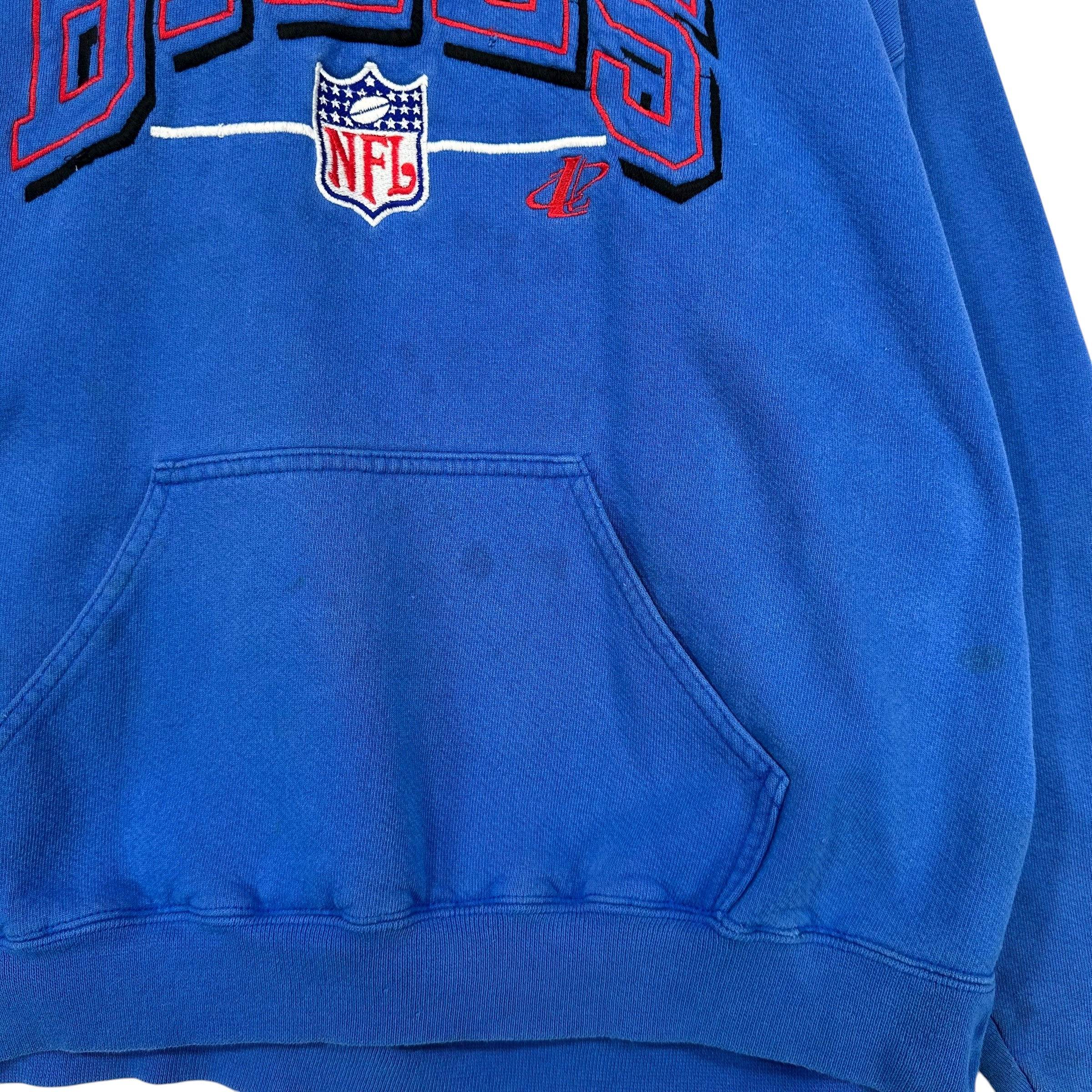 Vintage Buffalo Bills Embroidered Hoodie Sweatshirt Large