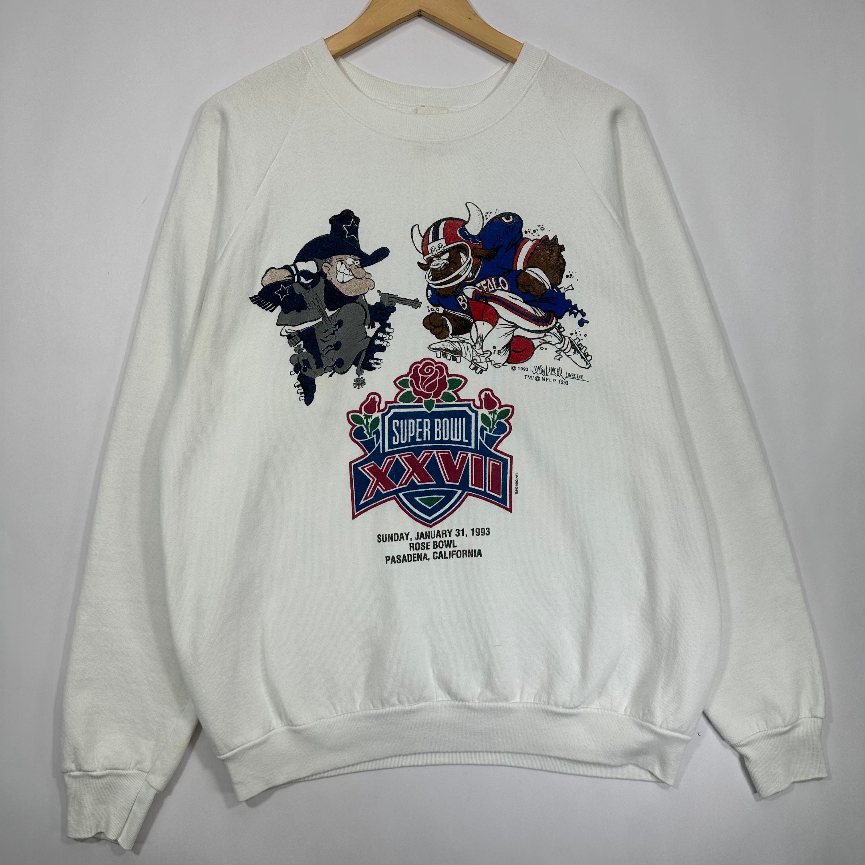 Vintage Buffalo Bills Dallas Cowboys 1993 Super Bowl Crewneck Sweatshirt XXL