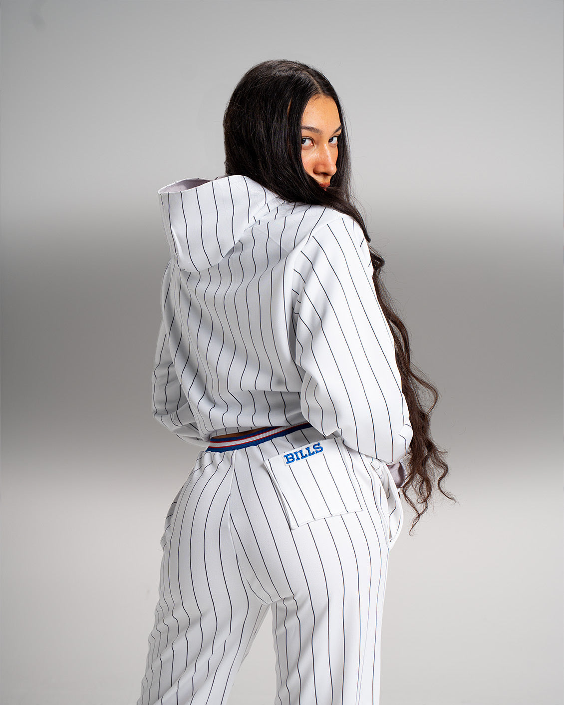 KP MADE ME Buffalo Bills Upcycled Custom Reworked Josh Allen Hoodie & Pants Set Large