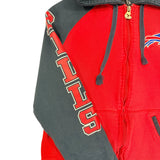 Vintage Buffalo Bills Cropped Zip Up Hoodie Sweatshirt Medium