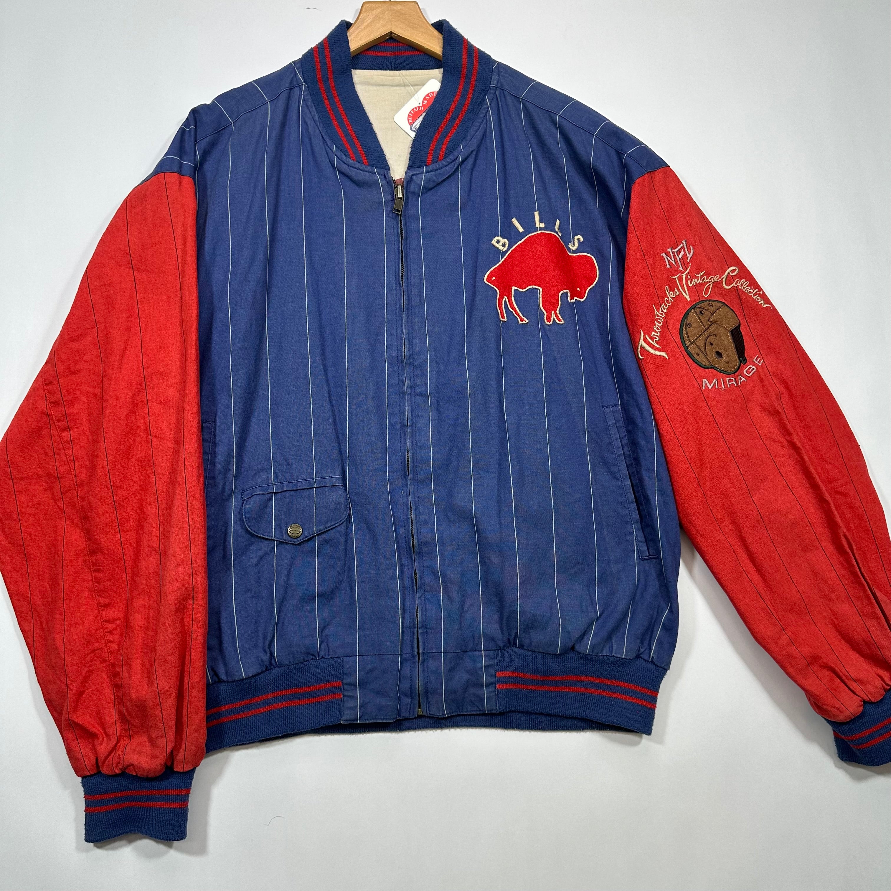 Vintage Buffalo Bills Canvas Bomber Jacket Medium