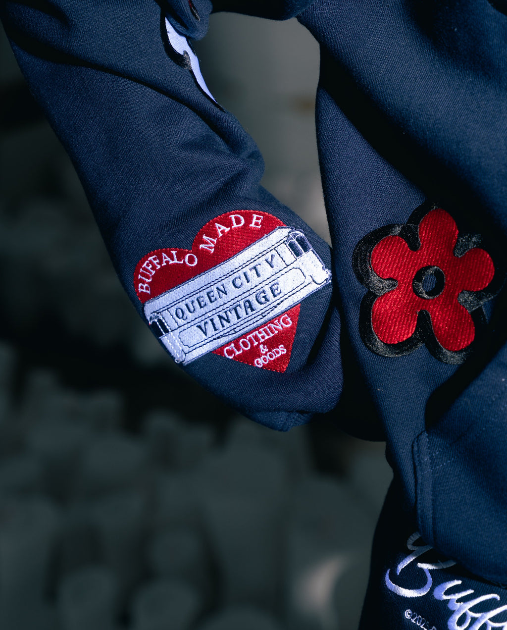 QCV Exclusive x KP MADE ME “WELCOME TO BUFFALO” Embroidered Hoodie Sweatshirt