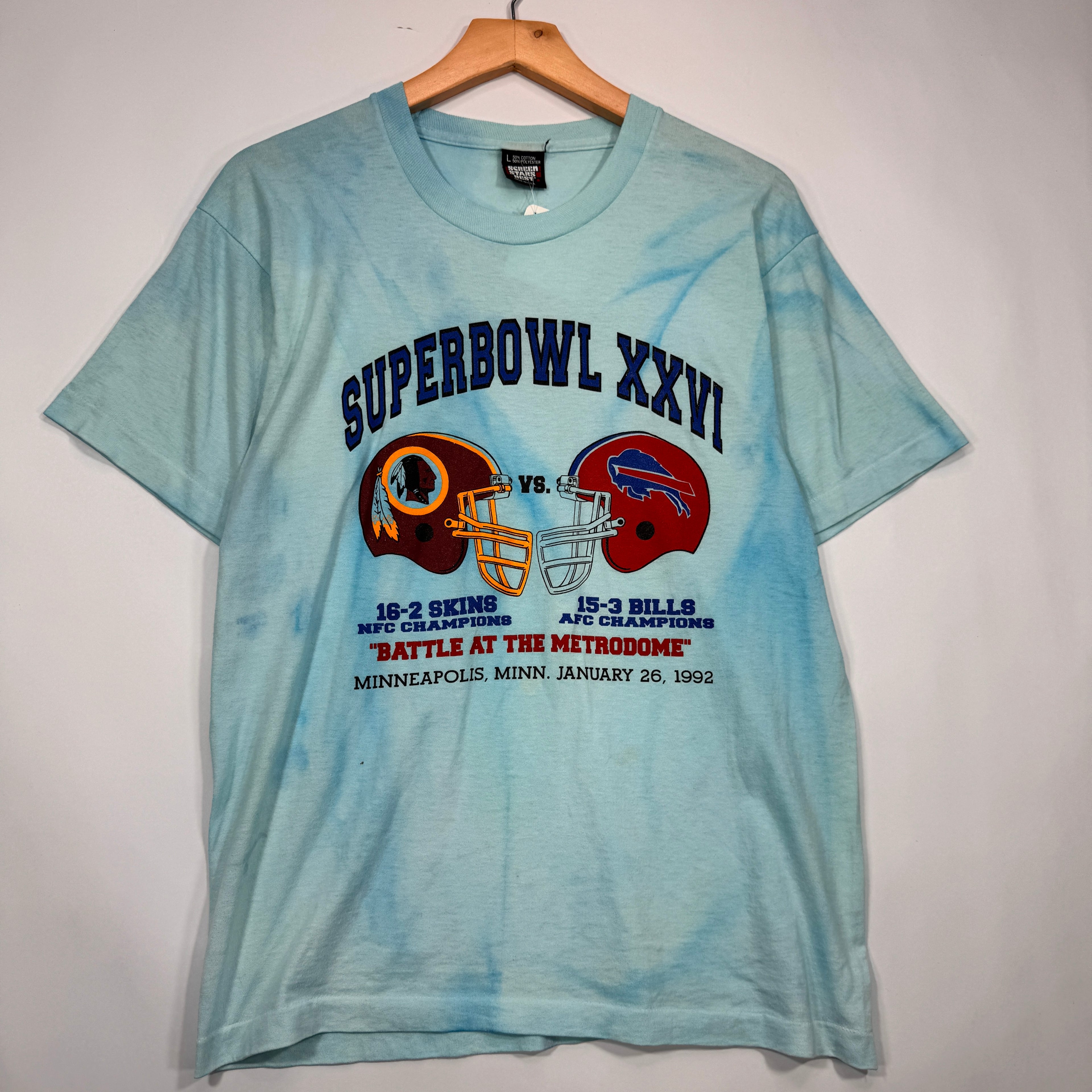 Vintage Buffalo Bills Overdyed 1992 Super Bowl Shirt Large