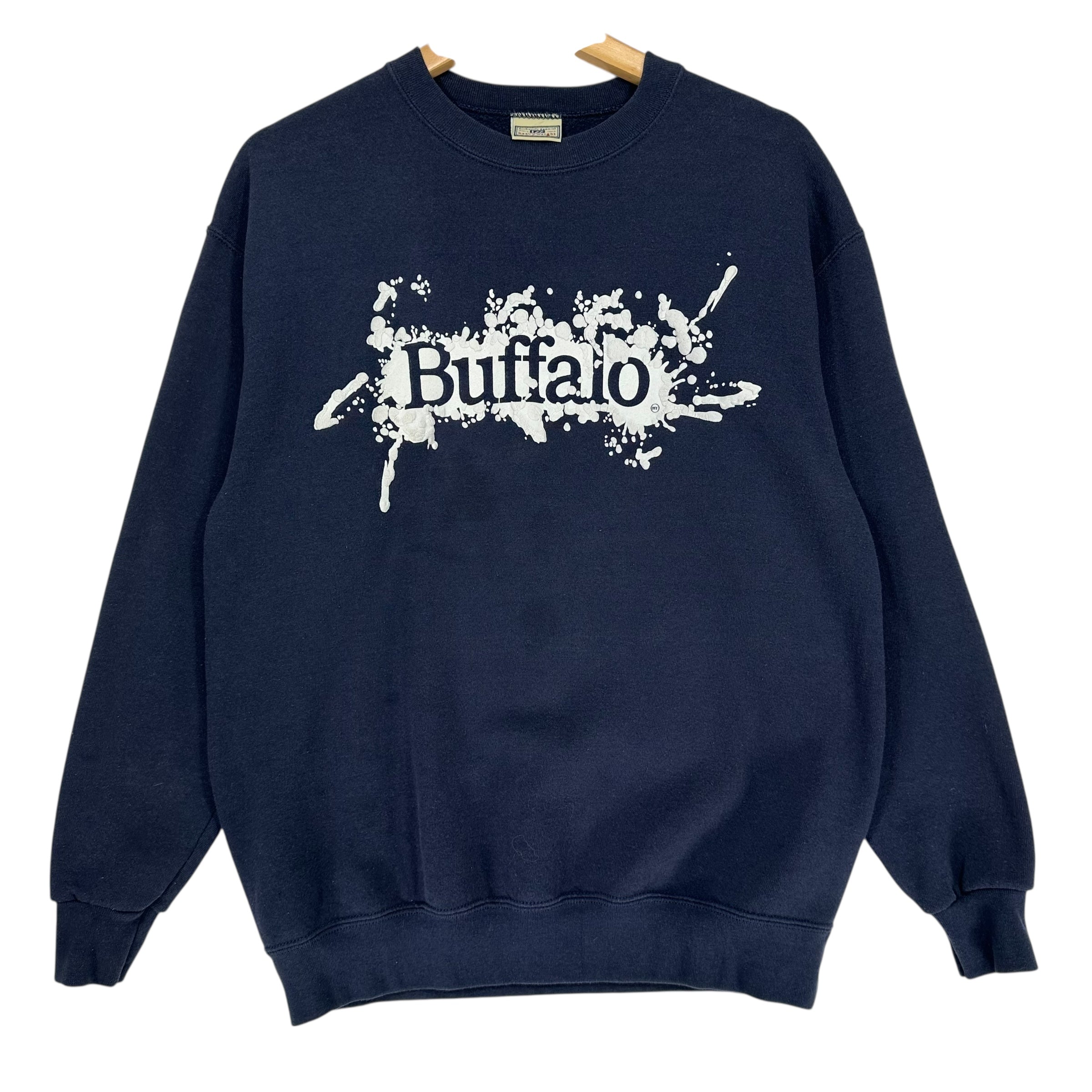 Vintage Buffalo Bills Snow Print Crewneck Sweatshirt Medium