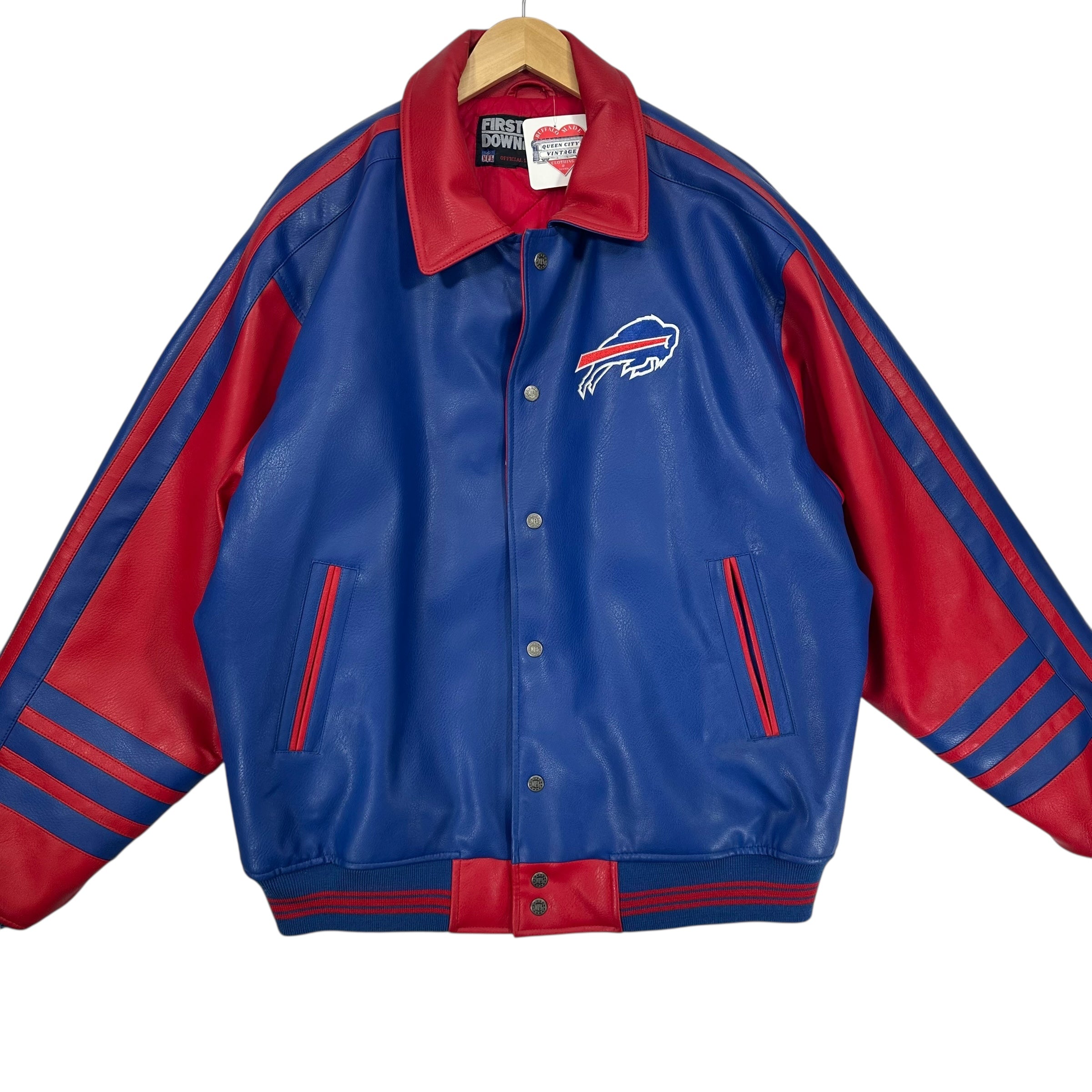 Vintage Buffalo Bills Vegan Leather Jacket XL