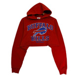 Vintage Buffalo Bills Cropped Hoodie Sweatshirt Medium