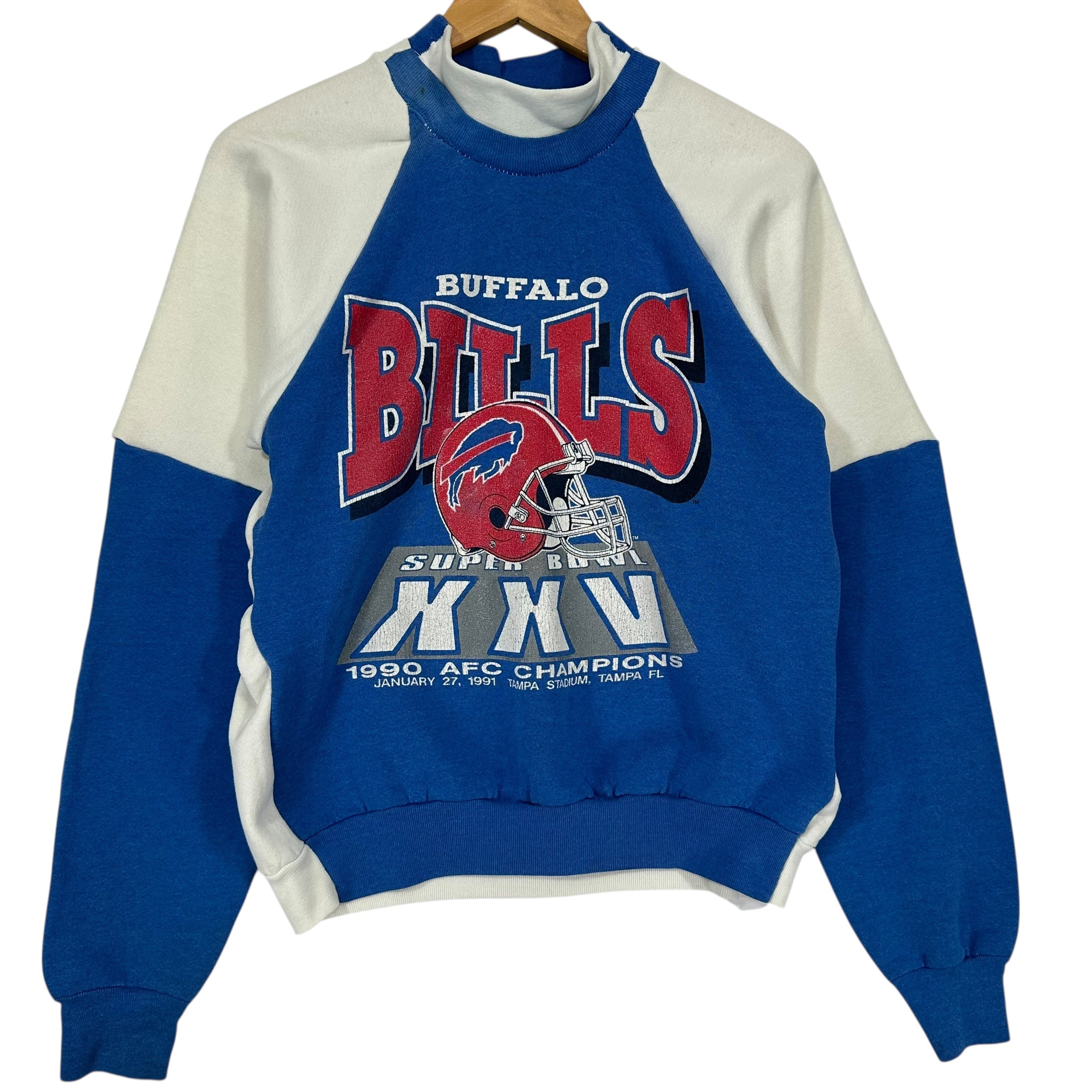 Vintage Buffalo Bills Reworked Double Sided Turtleneck Sweatshirt Women’s Medium