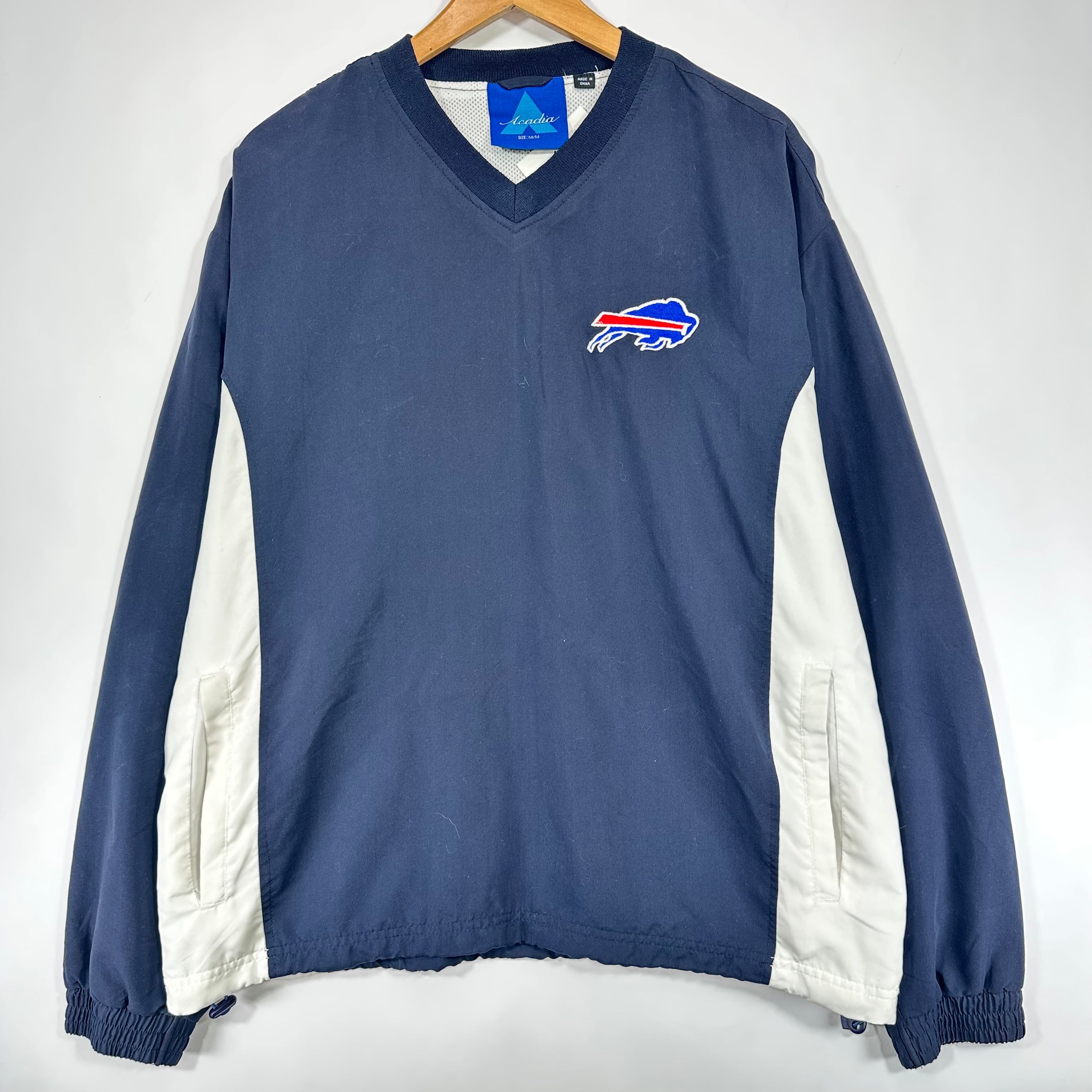 Vintage Buffalo Bills Pullover Windbreaker Jacket Medium