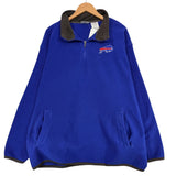 Vintage Buffalo Bills 1/4 Zip Fleece Sweatshirt XL