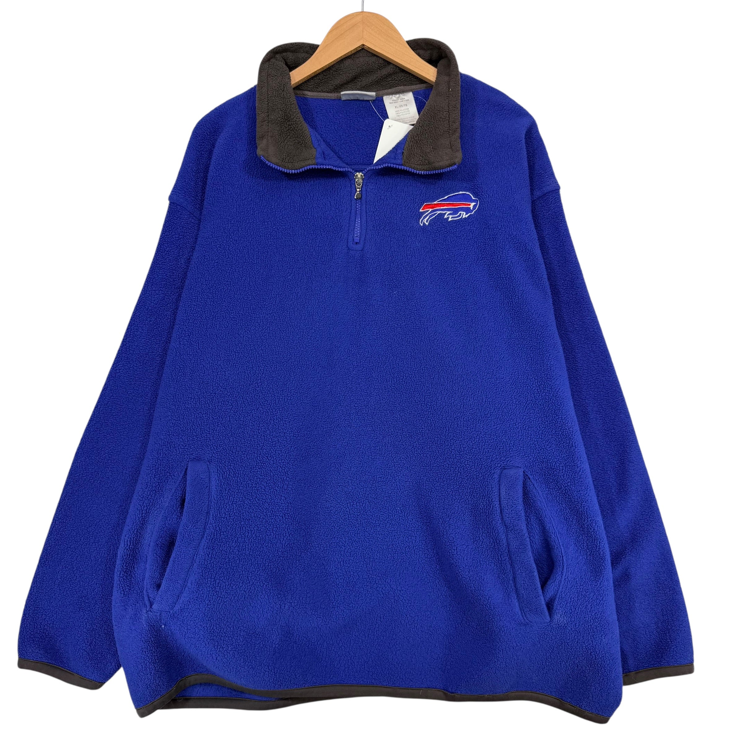 Vintage Buffalo Bills 1/4 Zip Foeece Sweatshirt XL