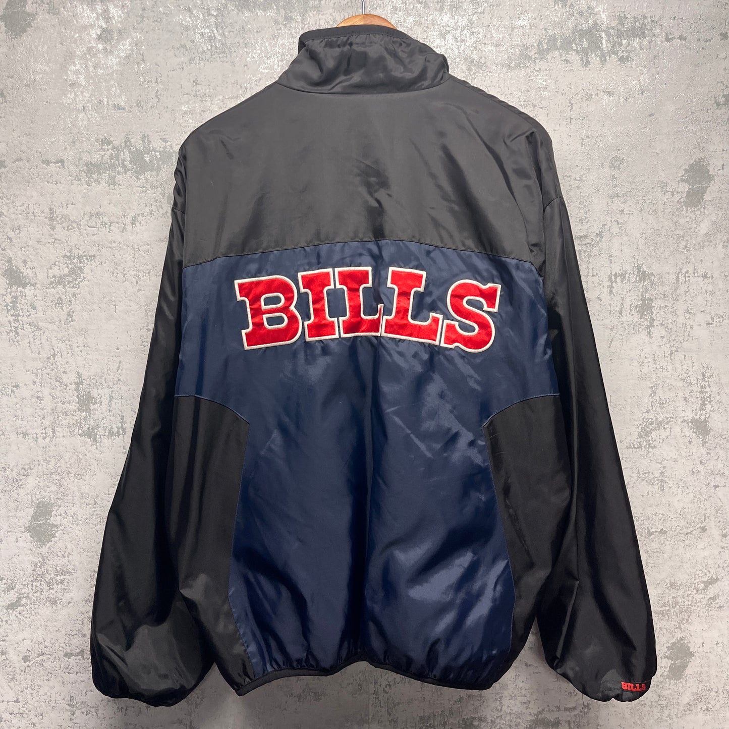 Vintage Buffalo Bills Lined Zip Up Windbreaker Jacket XL