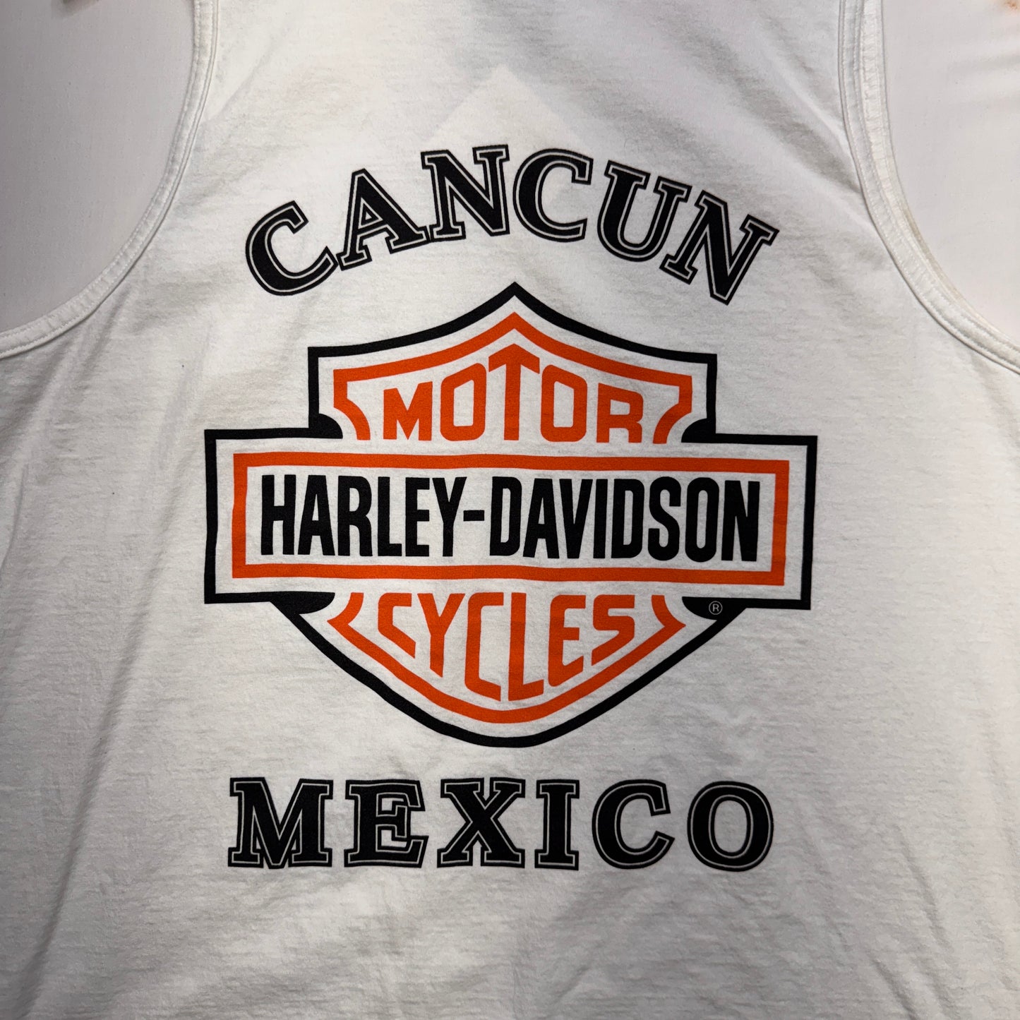 Vintage Harley Davidson Cancun Mexico Tank Top Shirt XL