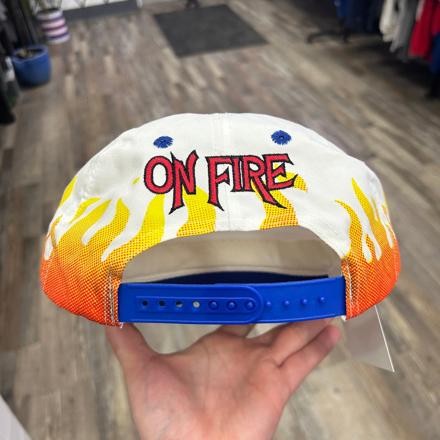 Vintage Buffalo Sabres On Fire SnapBack Hat