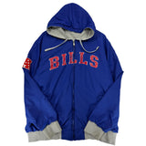 Vintage Buffalo Bills Reversible Zip Up Hoodie Sweatshirt XXL
