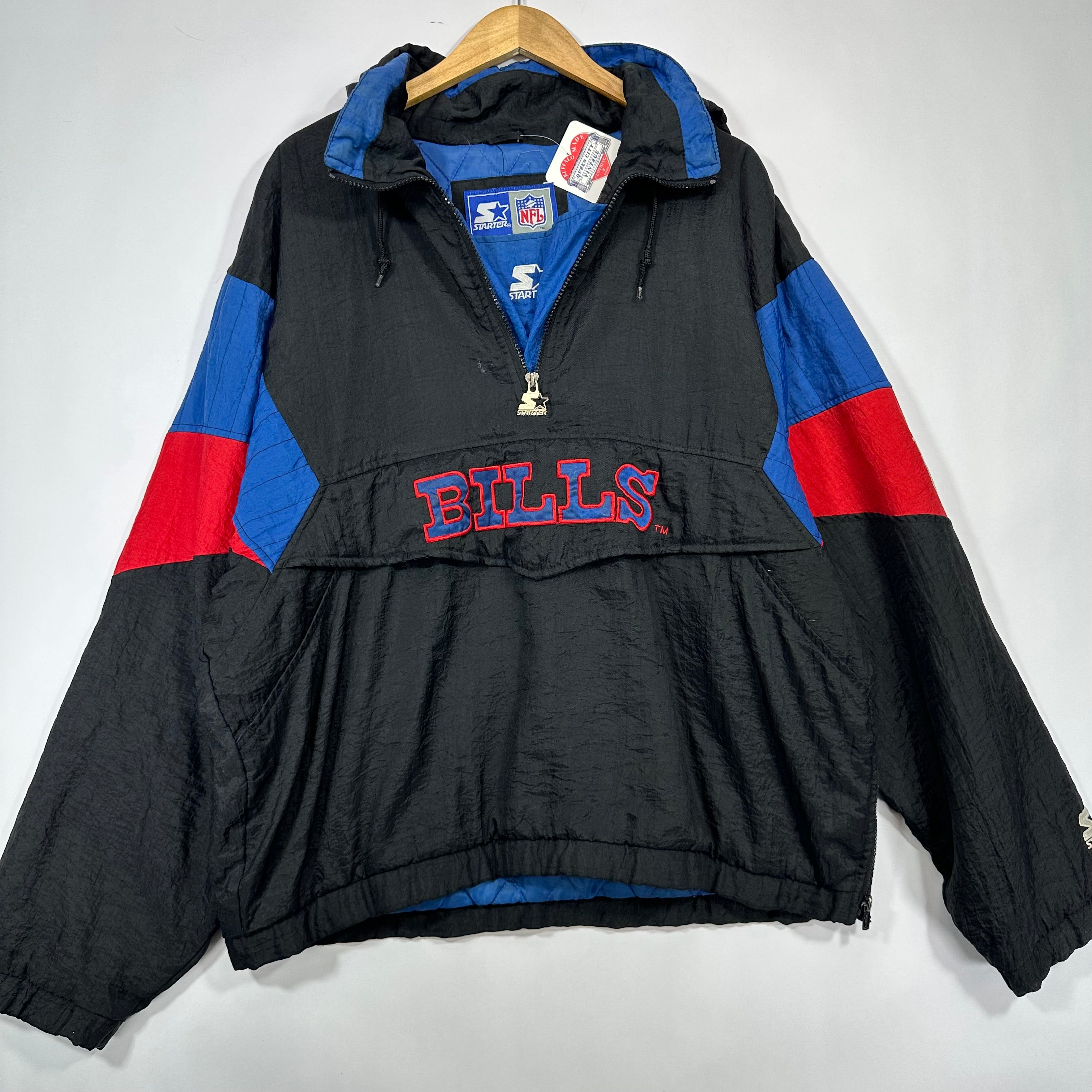 Vintage Buffalo Bills Starter Pullover Puffer Jacket Large