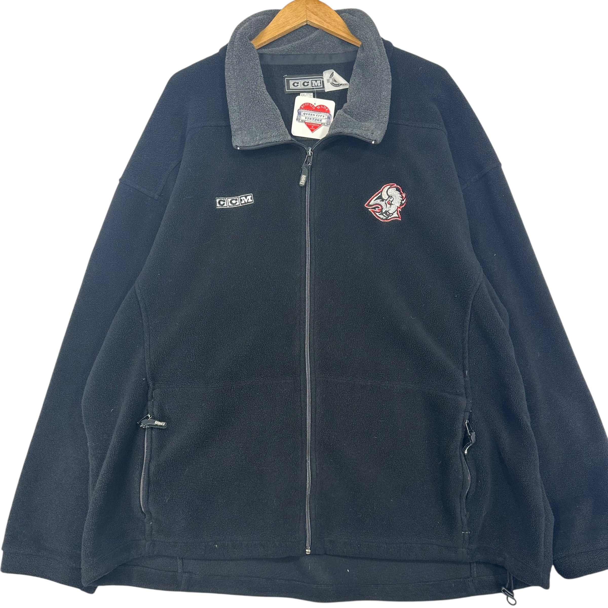 Vintage Buffalo Sabres Zip Up Fleece Sweatshirt XXL
