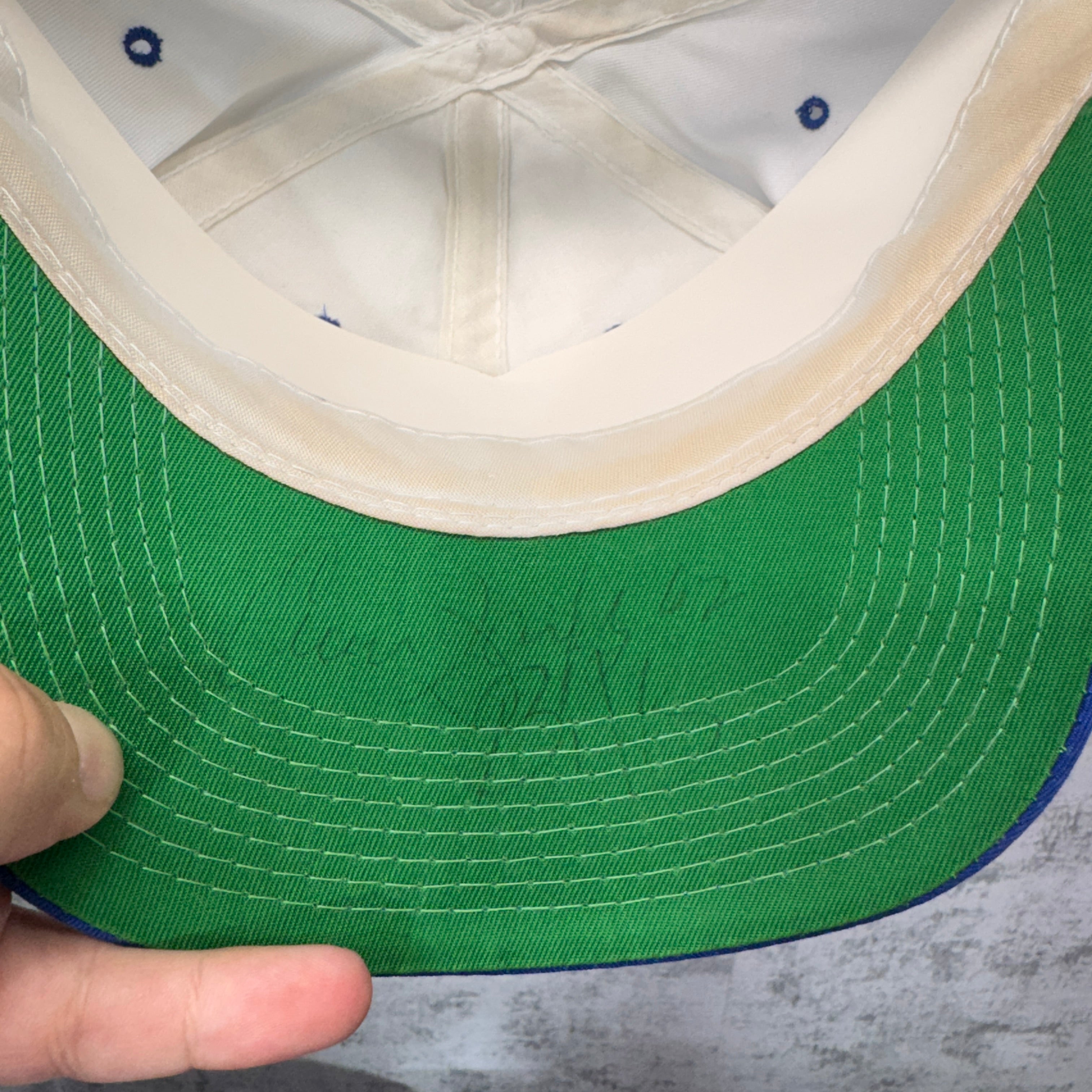 Vintage Buffalo Bills Signed Script Snapback Hat