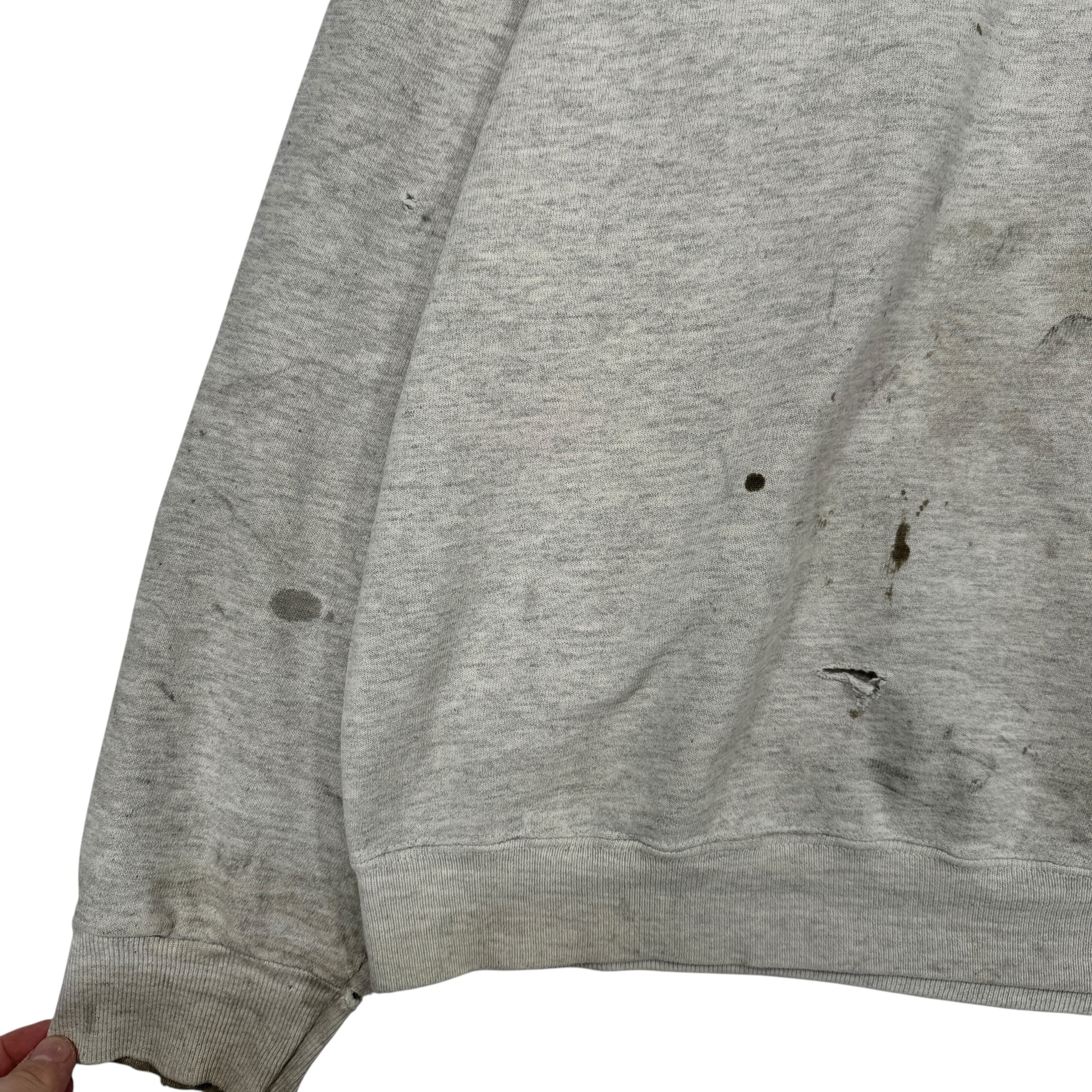 Vintage Thrashed Georgetown Crewneck Sweatshirt Large