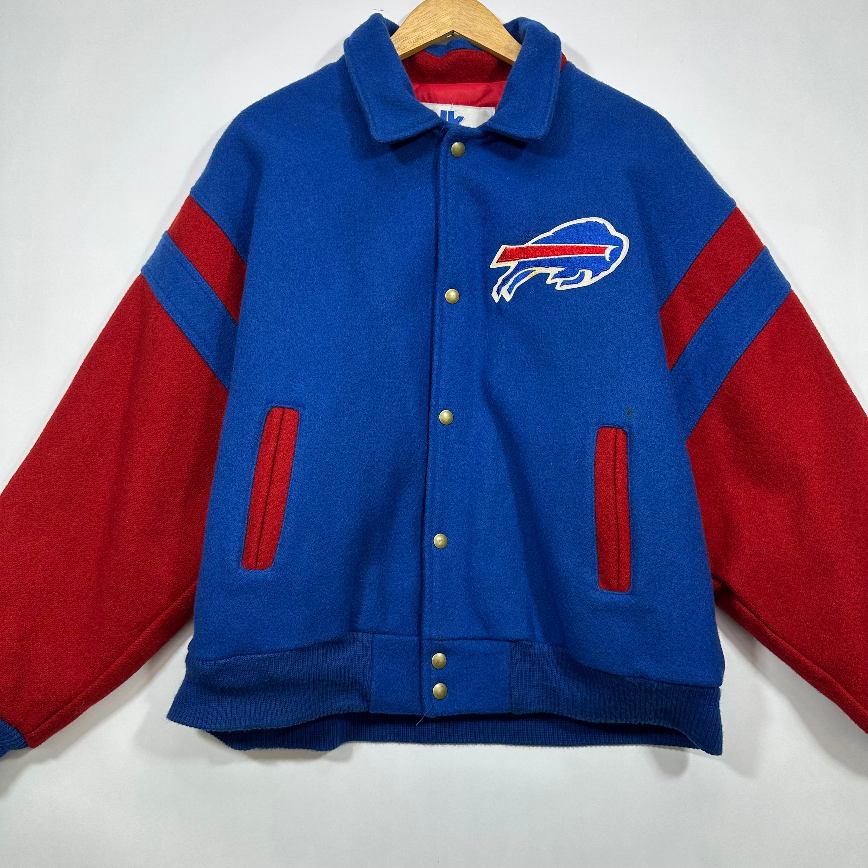 Vintage Buffalo Bills Wool Bomber Jacket Large